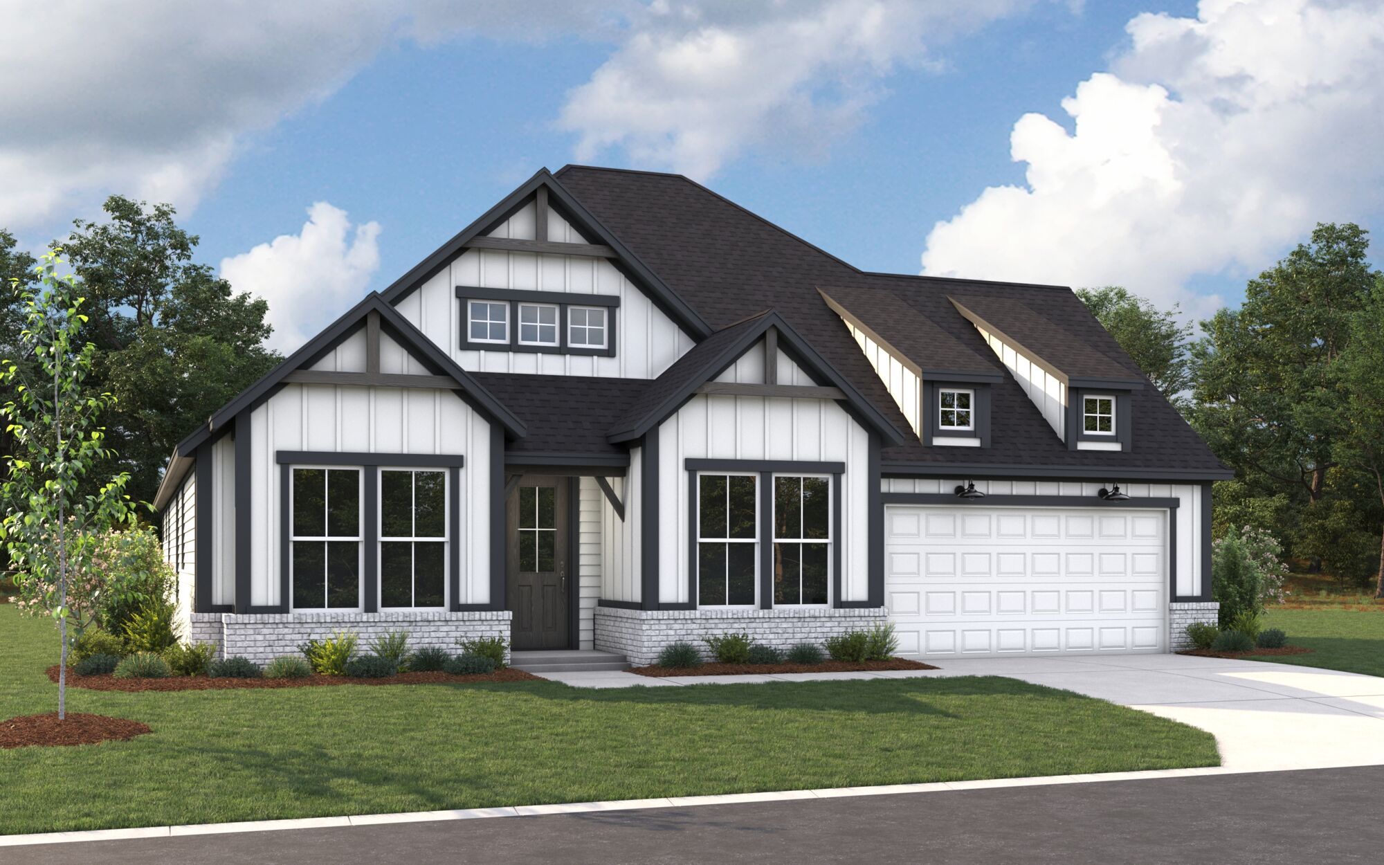 The Sierra - Farmhouse Elevation