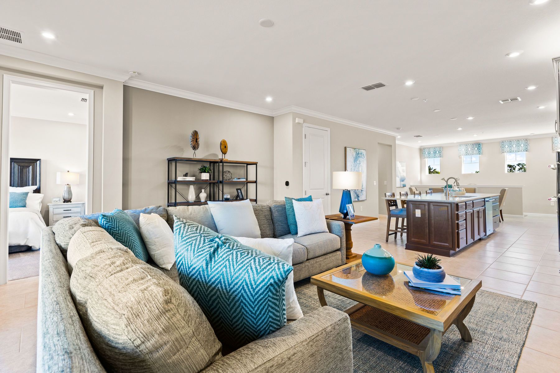 Model Great Room w/view of Kitchen