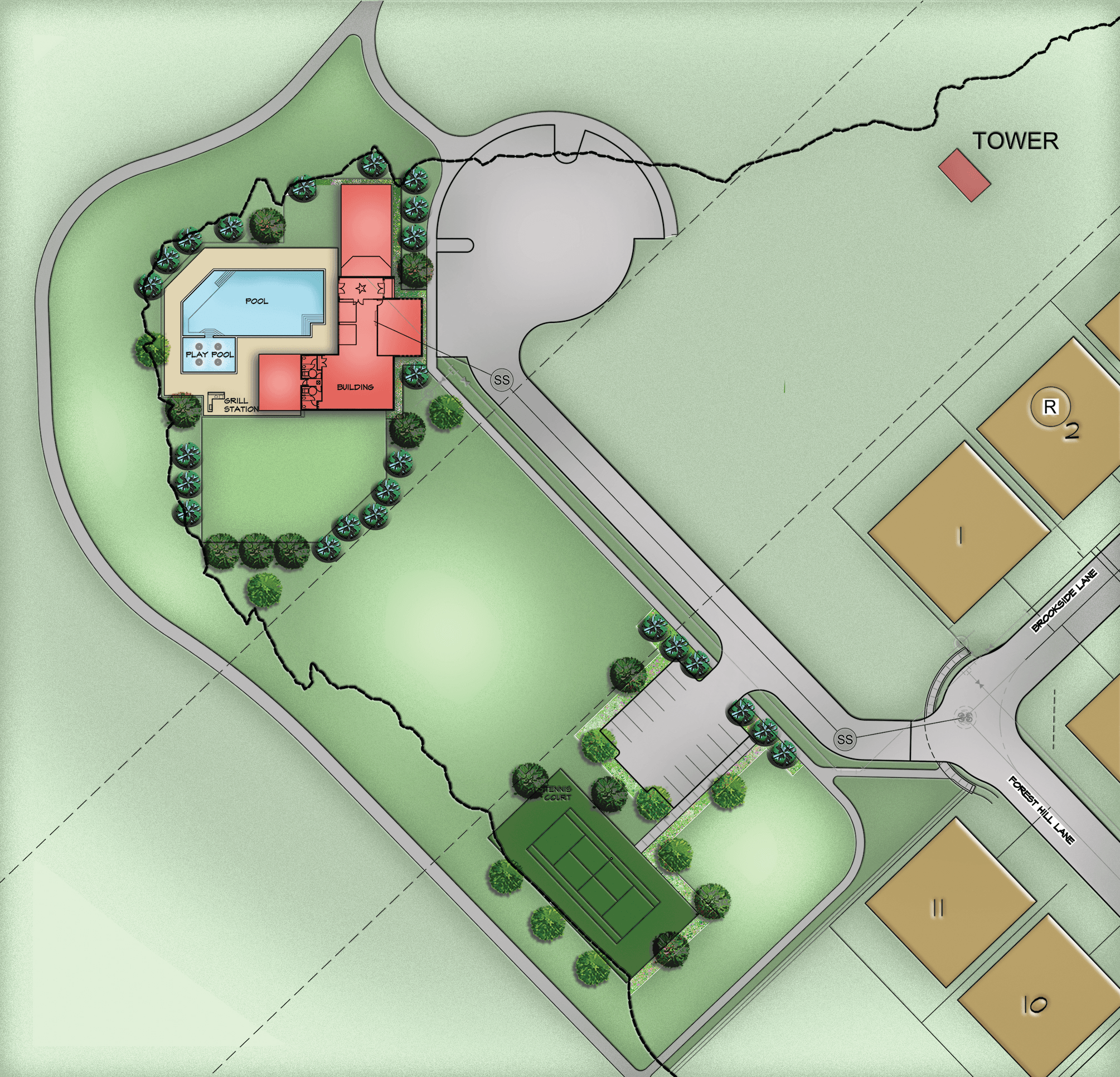 Two Amenity Centers and two pools!