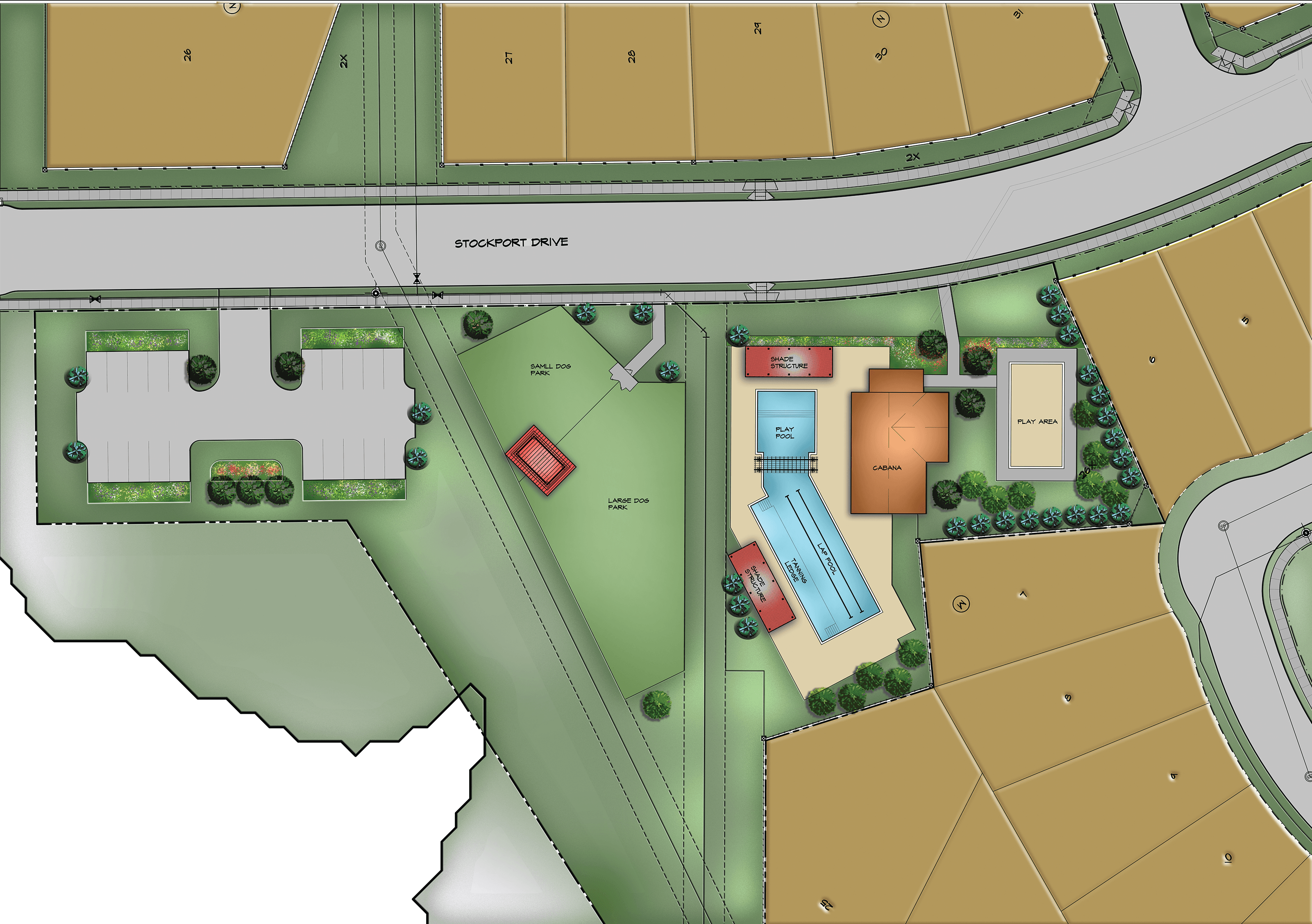 Two Amenity Centers and two pools!