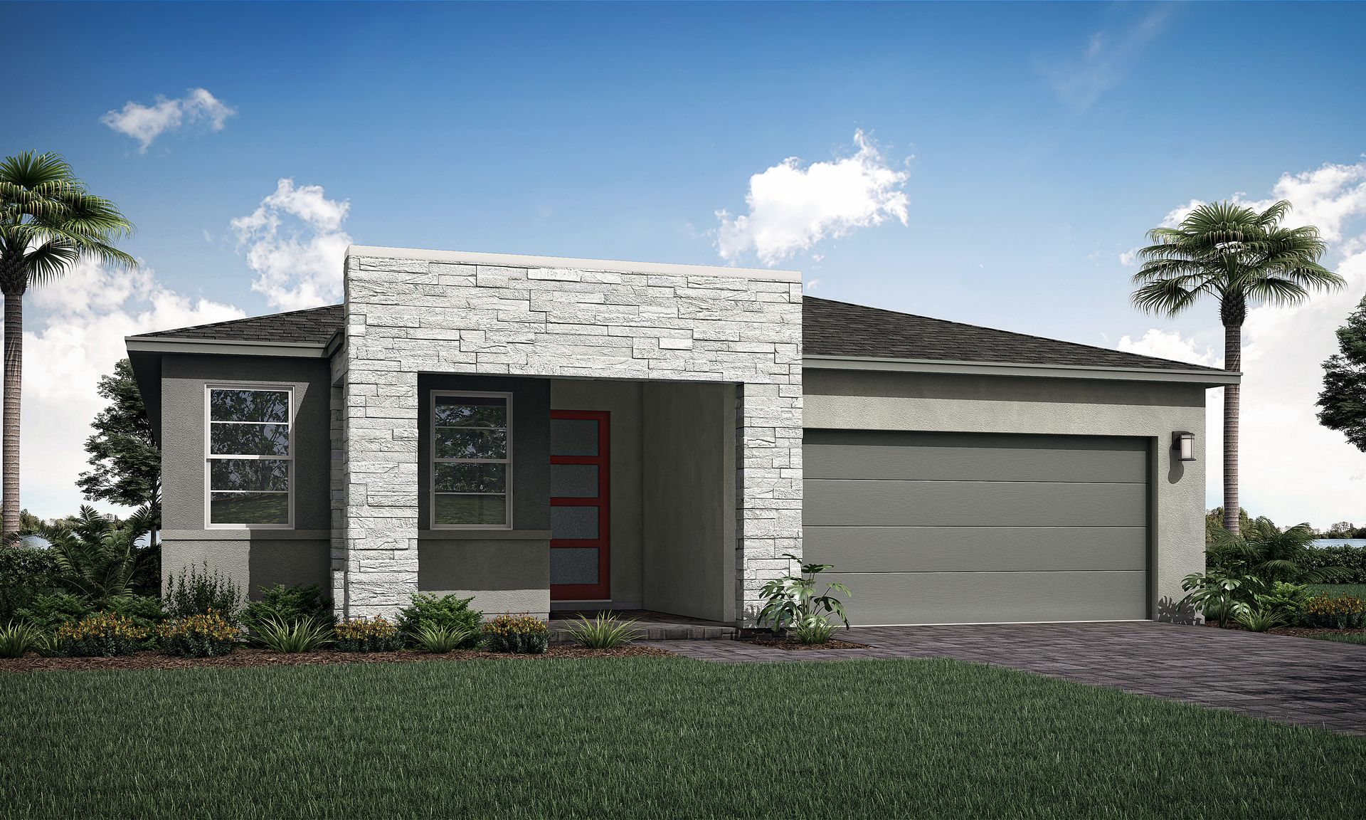 Cascades Modern Elevation