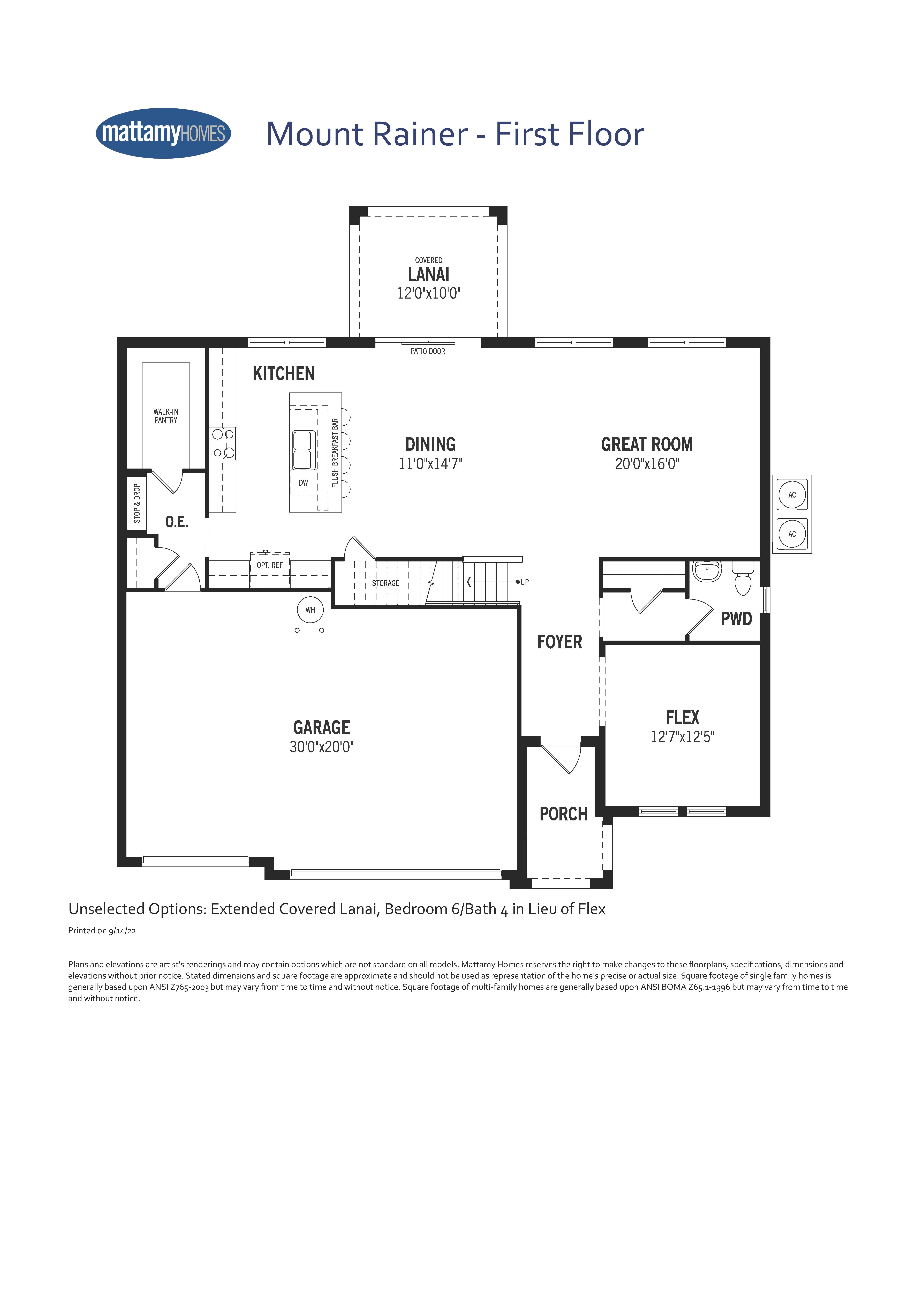 Mount Rainier First Floor FP