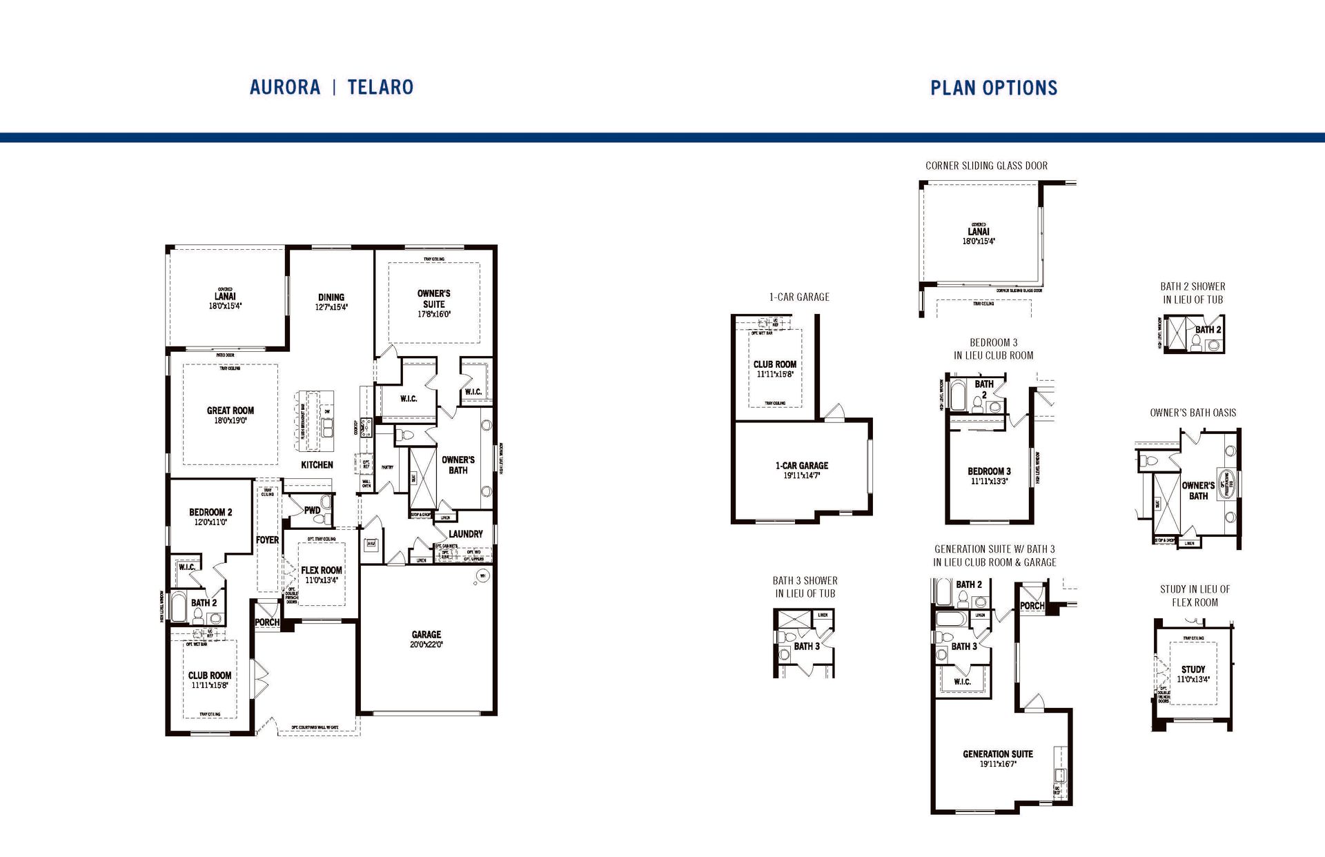 Aurora Floor Plan and Options