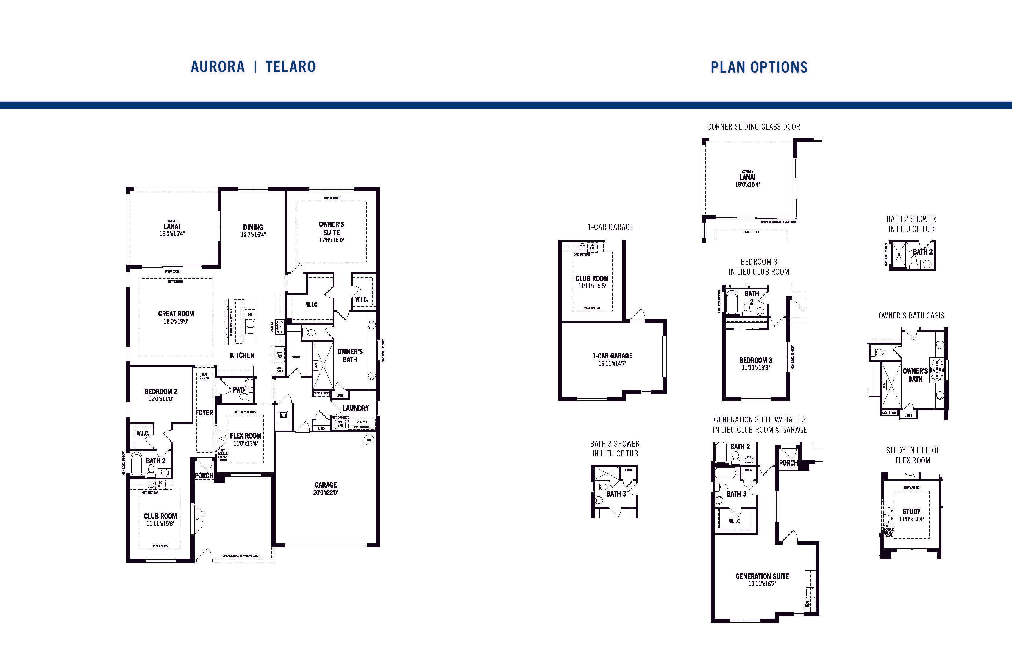Aurora Floor Plan and Options