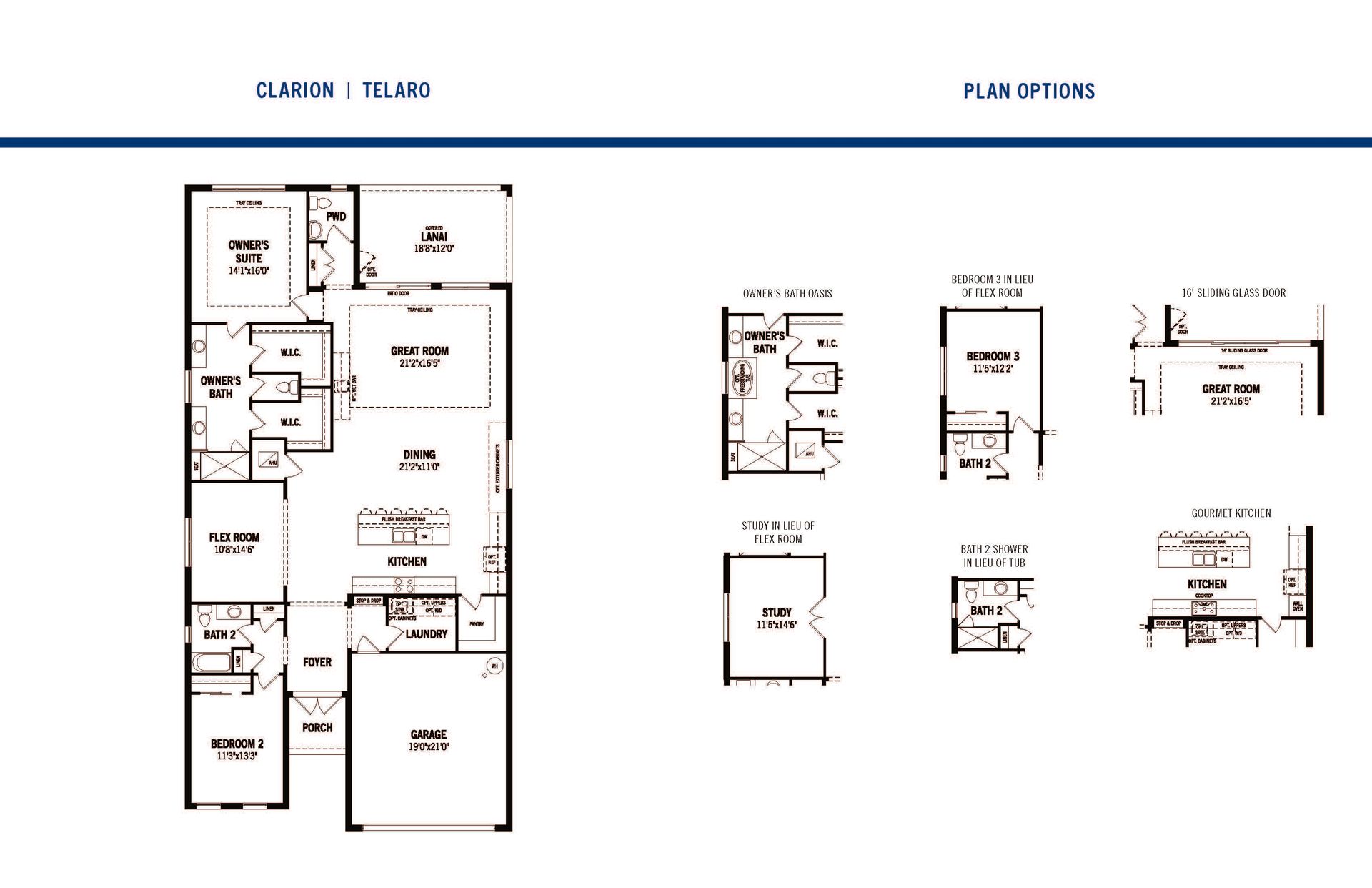 Clarion Floor Plan and Options