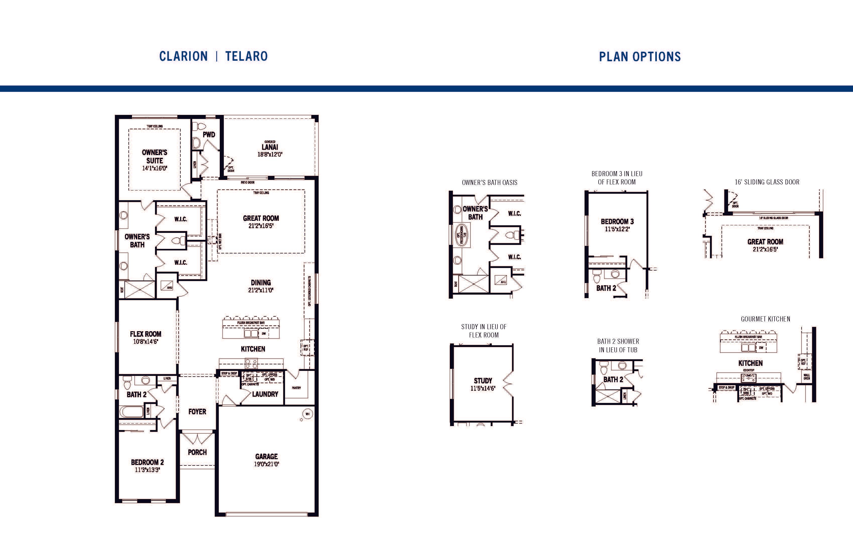 Clarion Floor Plan and Options