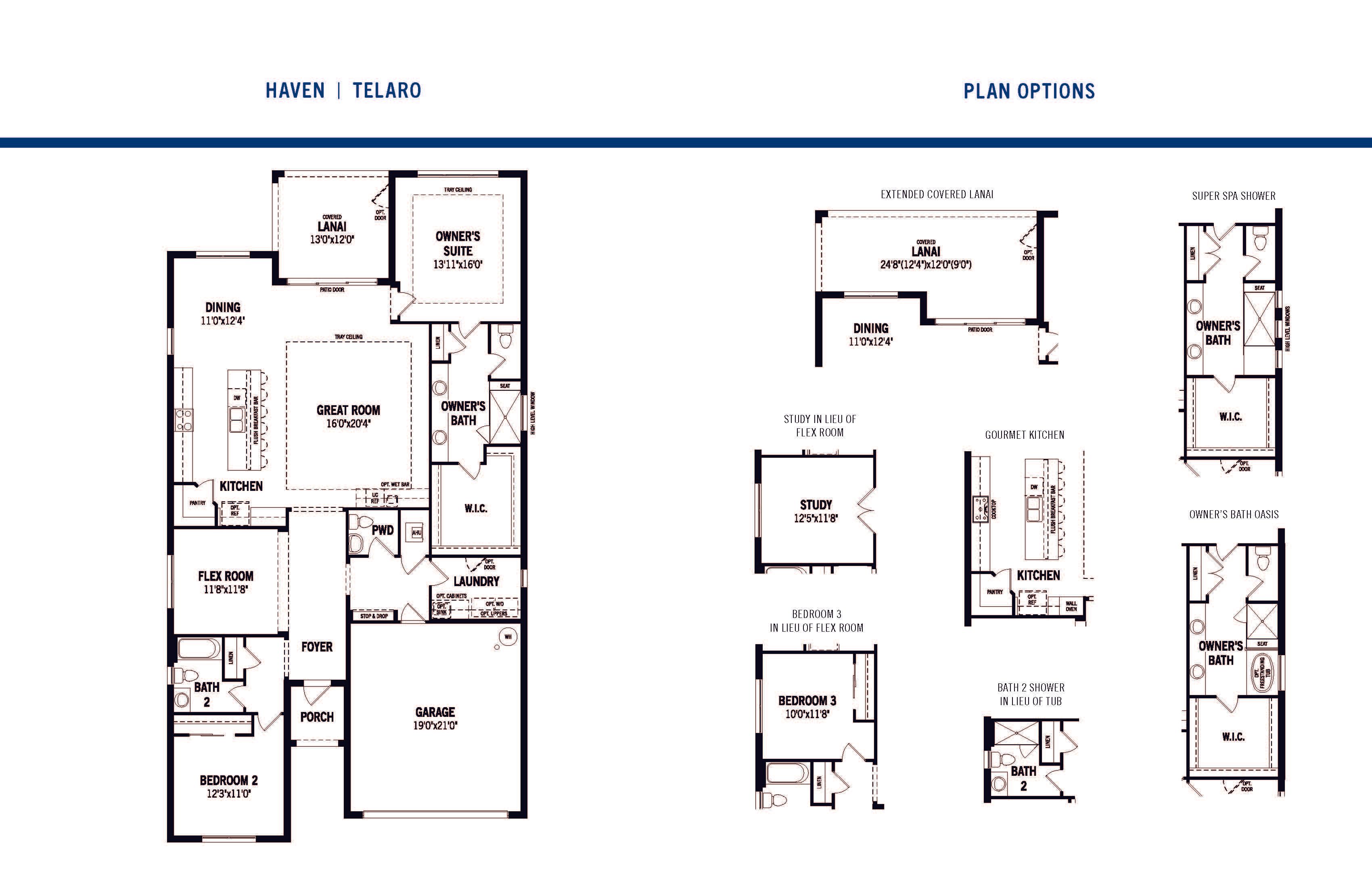 Haven Floor Plan and Options