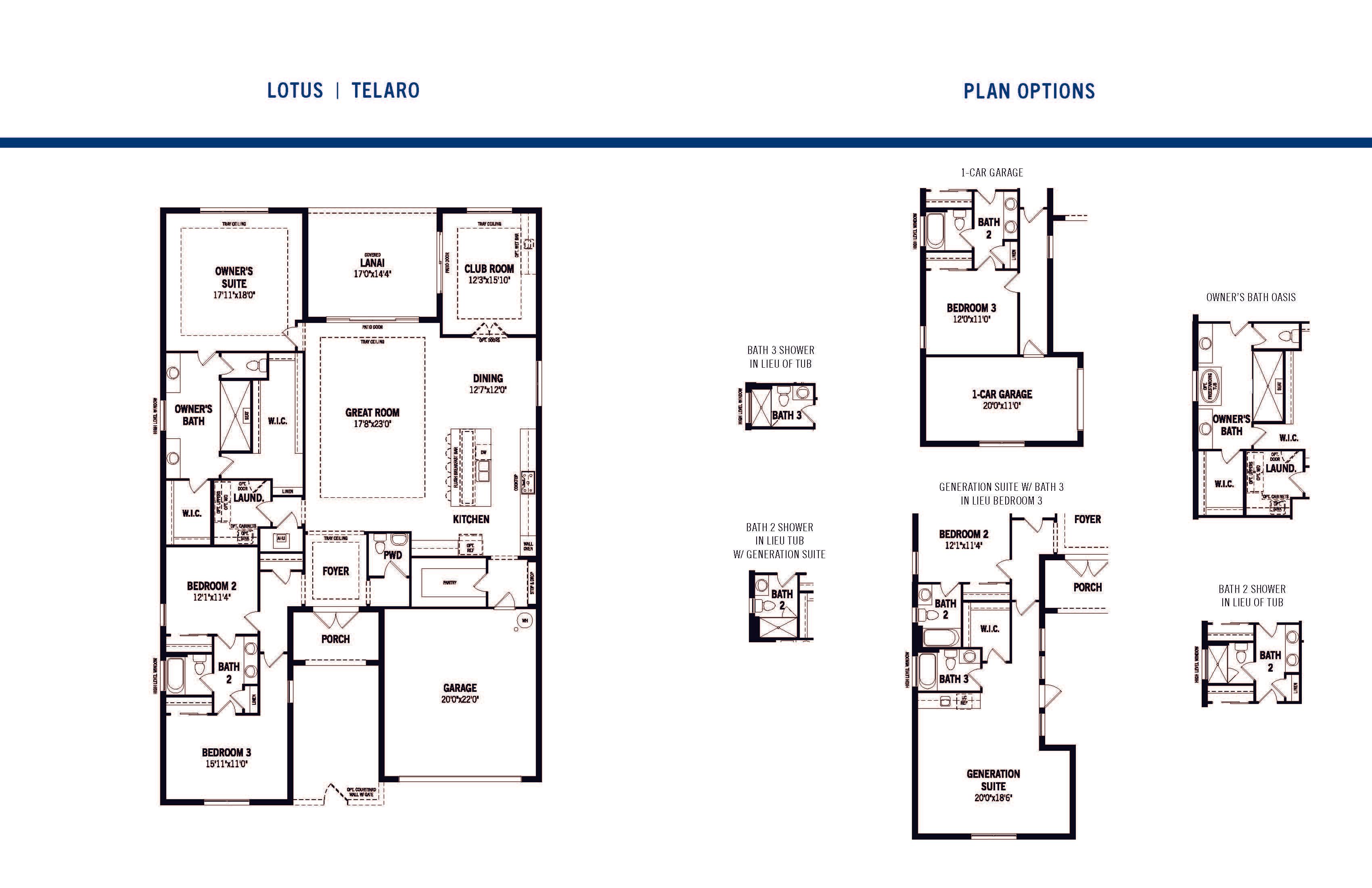 Lotus Floor Plan and Options