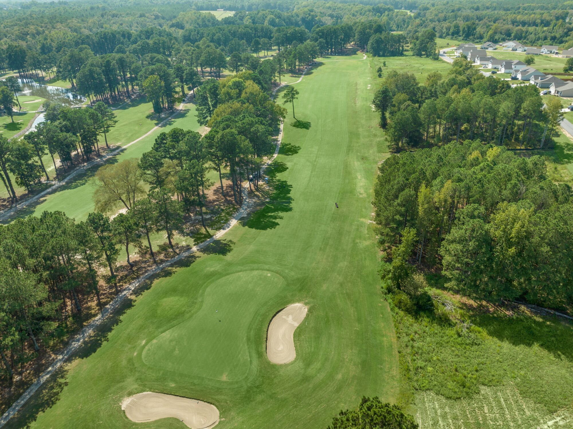 Several homesites back up to Reedy Creek golf course