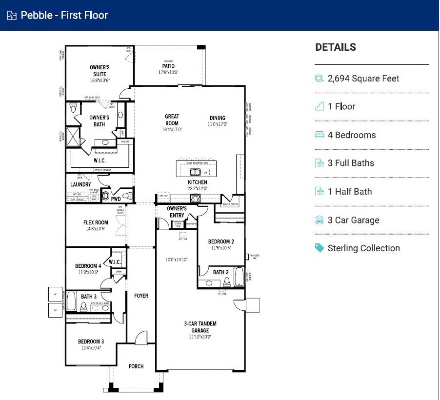 Pebble Floorplan