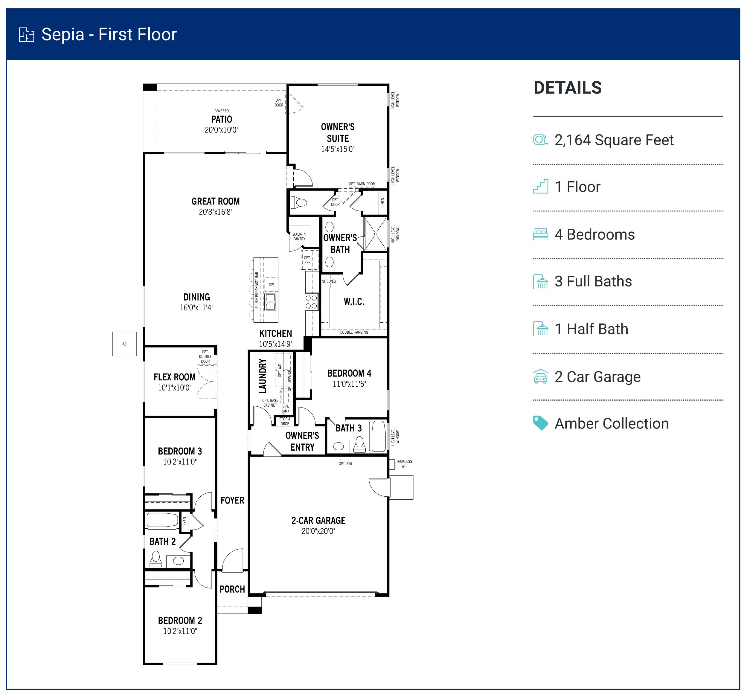 Sepia Floorplan