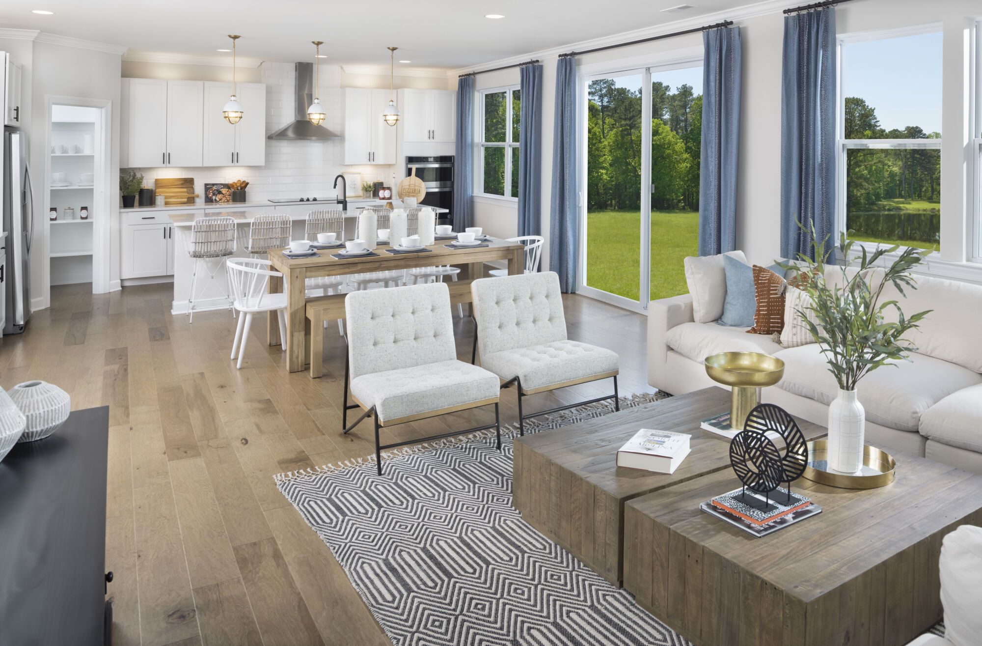 Sequoia model home kitchen and great room