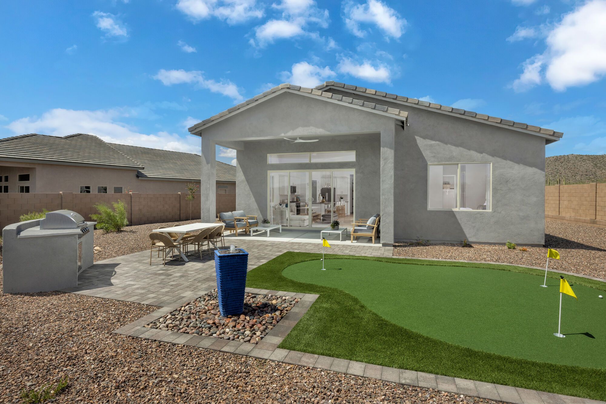 Copper Model Home Backyard