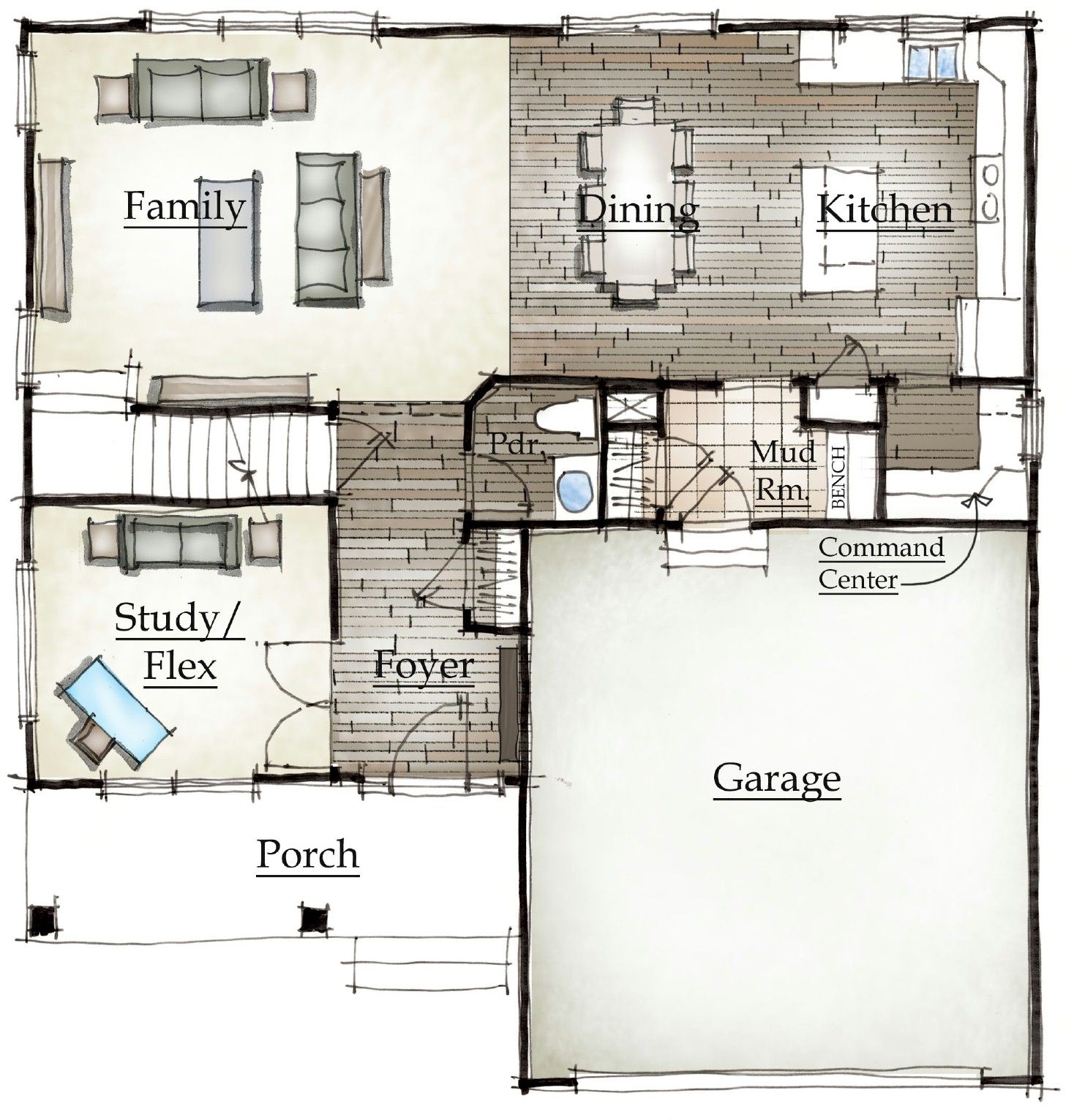 Welcome to the Newton. This home has a little bit of everything - from the first floor flex room (which can be a den or a bedroom) to the spacious Great Room, to the oversized dining area and well appointed kitchen, you will find it offers just what you n
