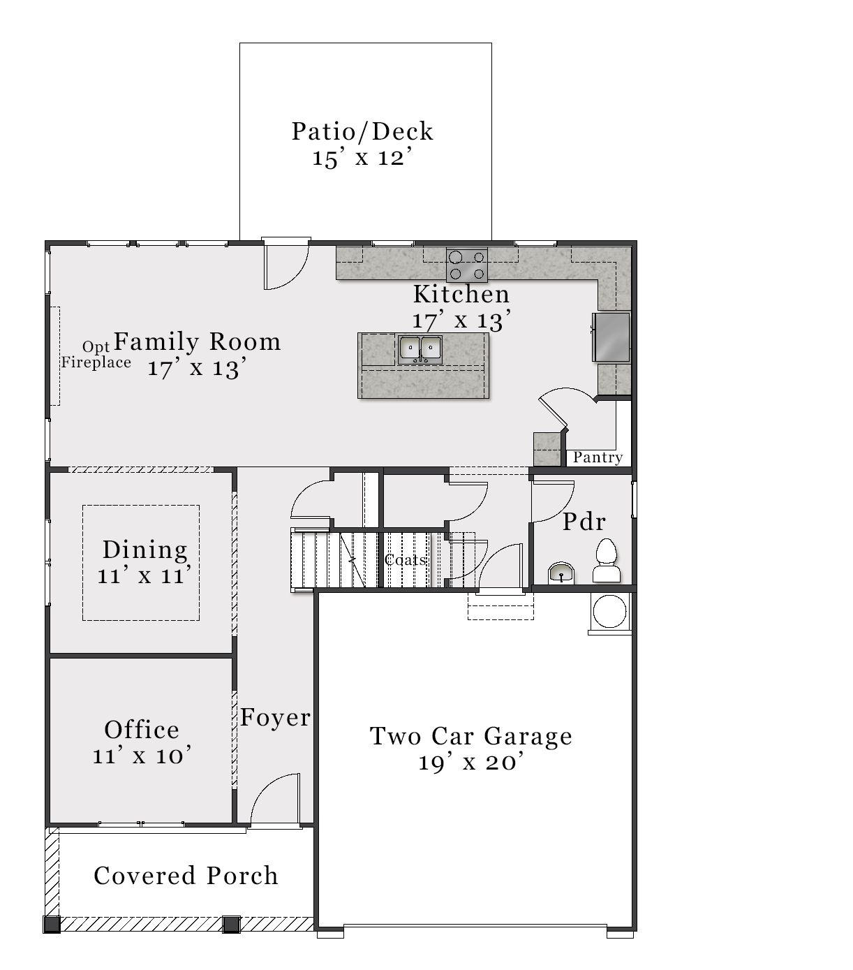 First Floor - Optional Allusion Fireplace