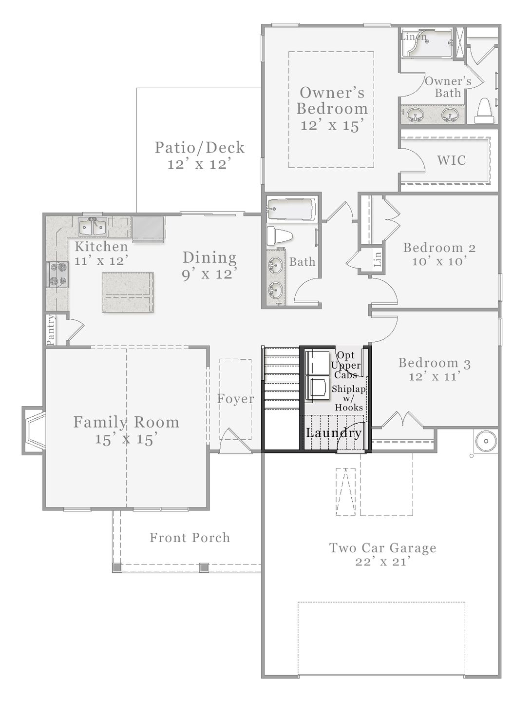 Optional - Second Floor w/ Finished 3rd Floor