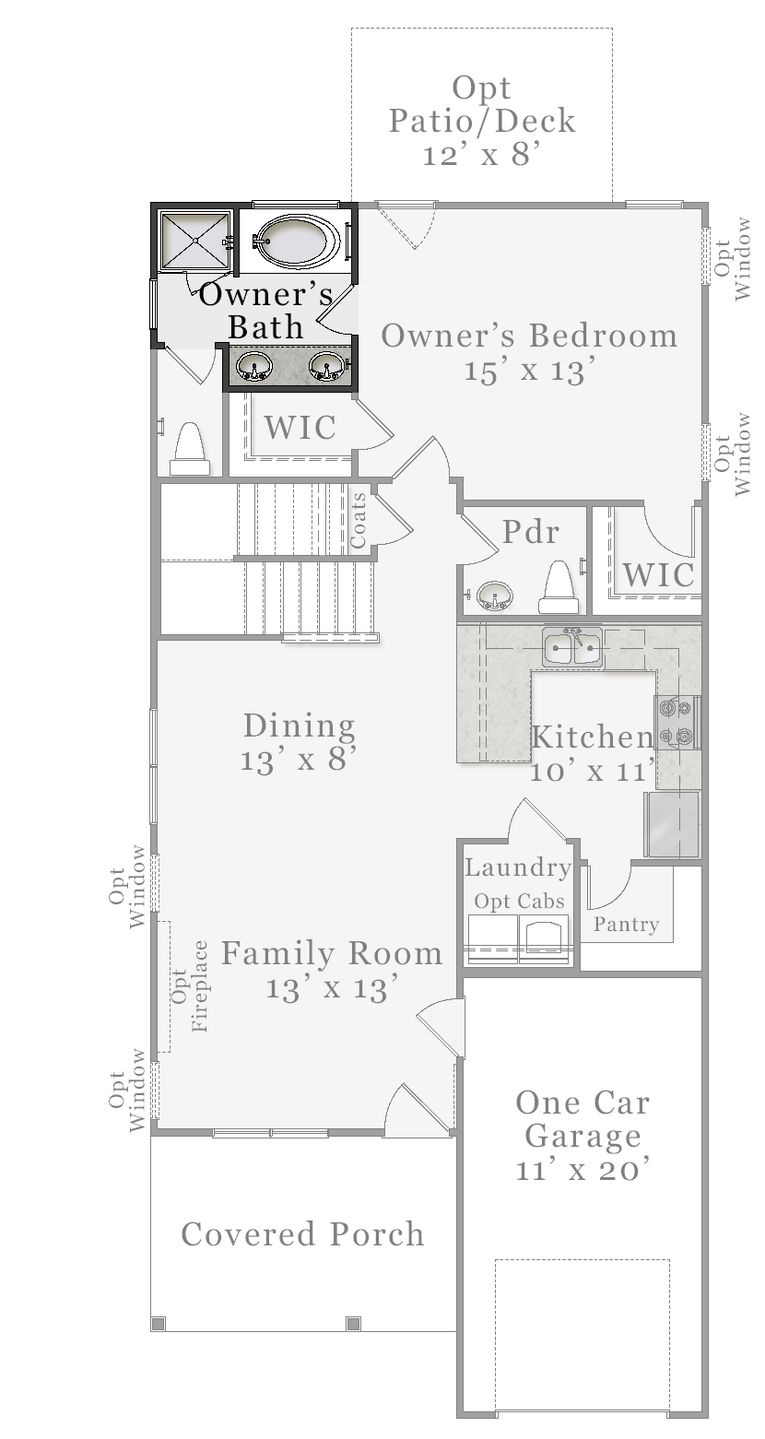 Optional - Deluxe Owner's Bath