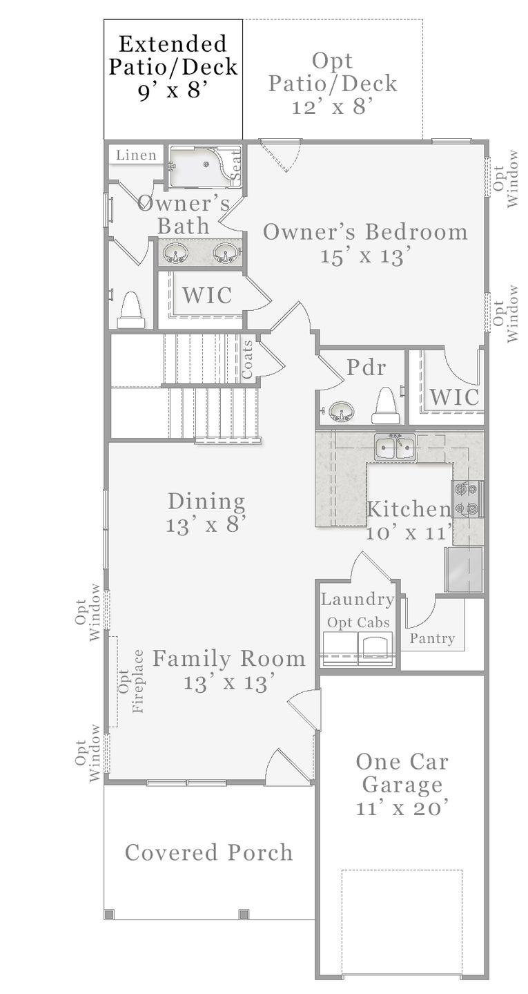 Optional - Extended Patio / Deck