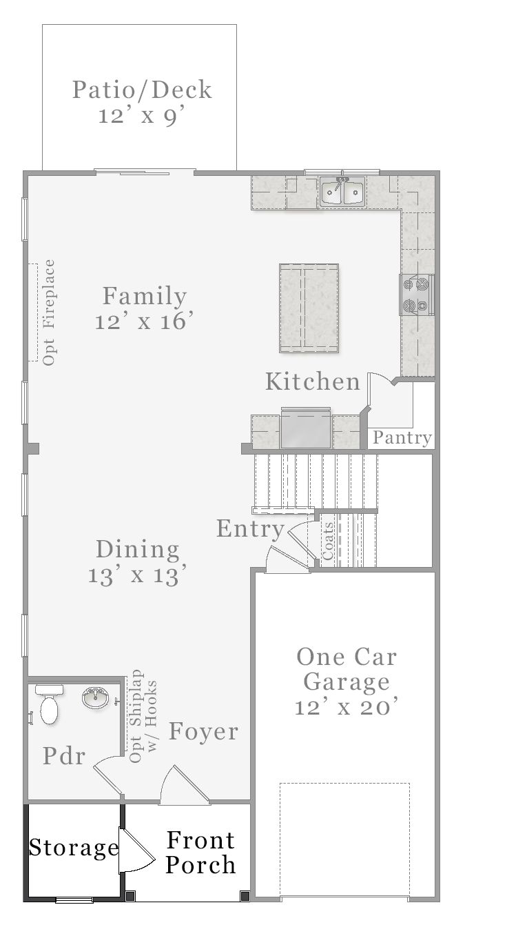 Optional - Porch Storage