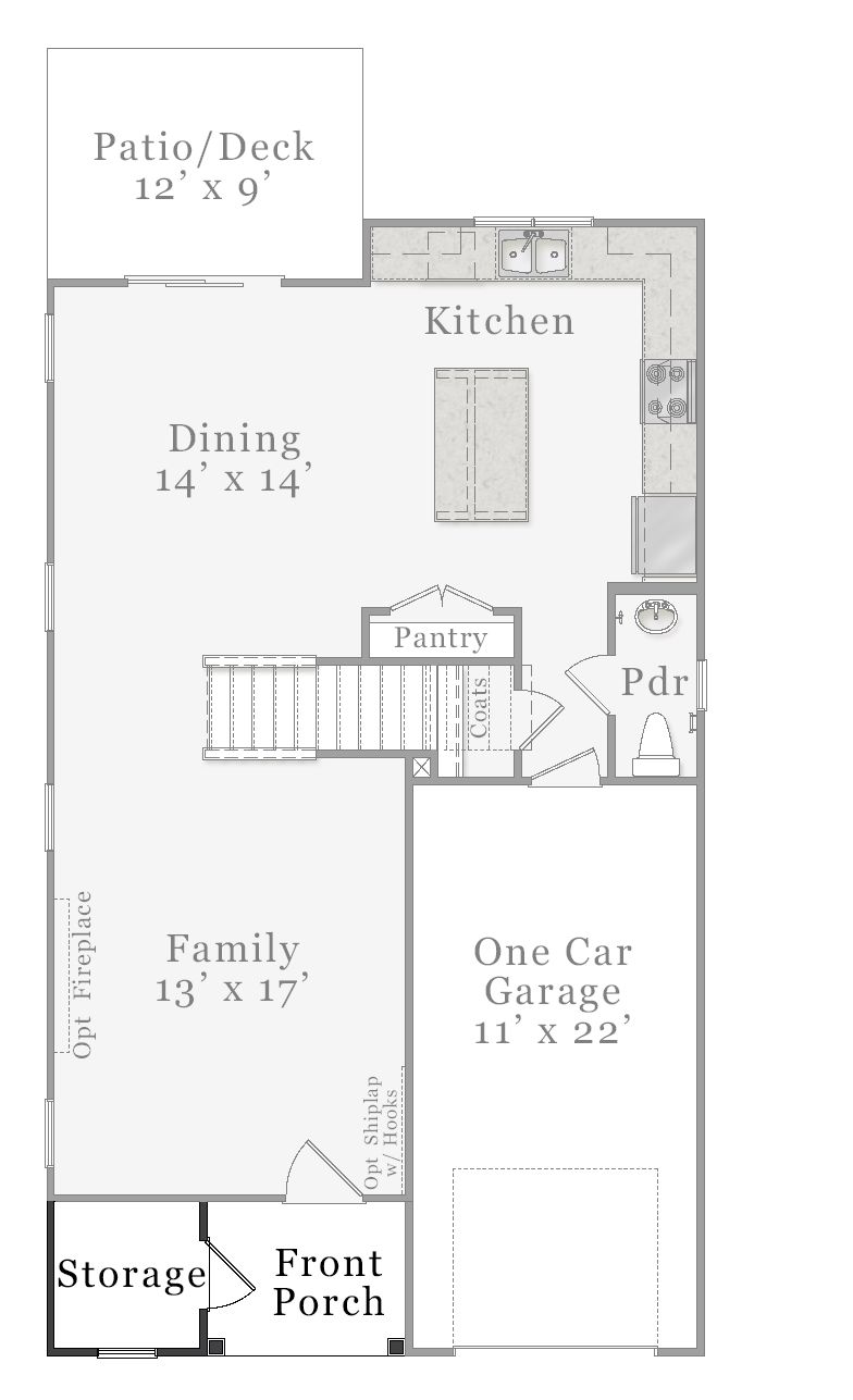 Optional - Porch Storage
