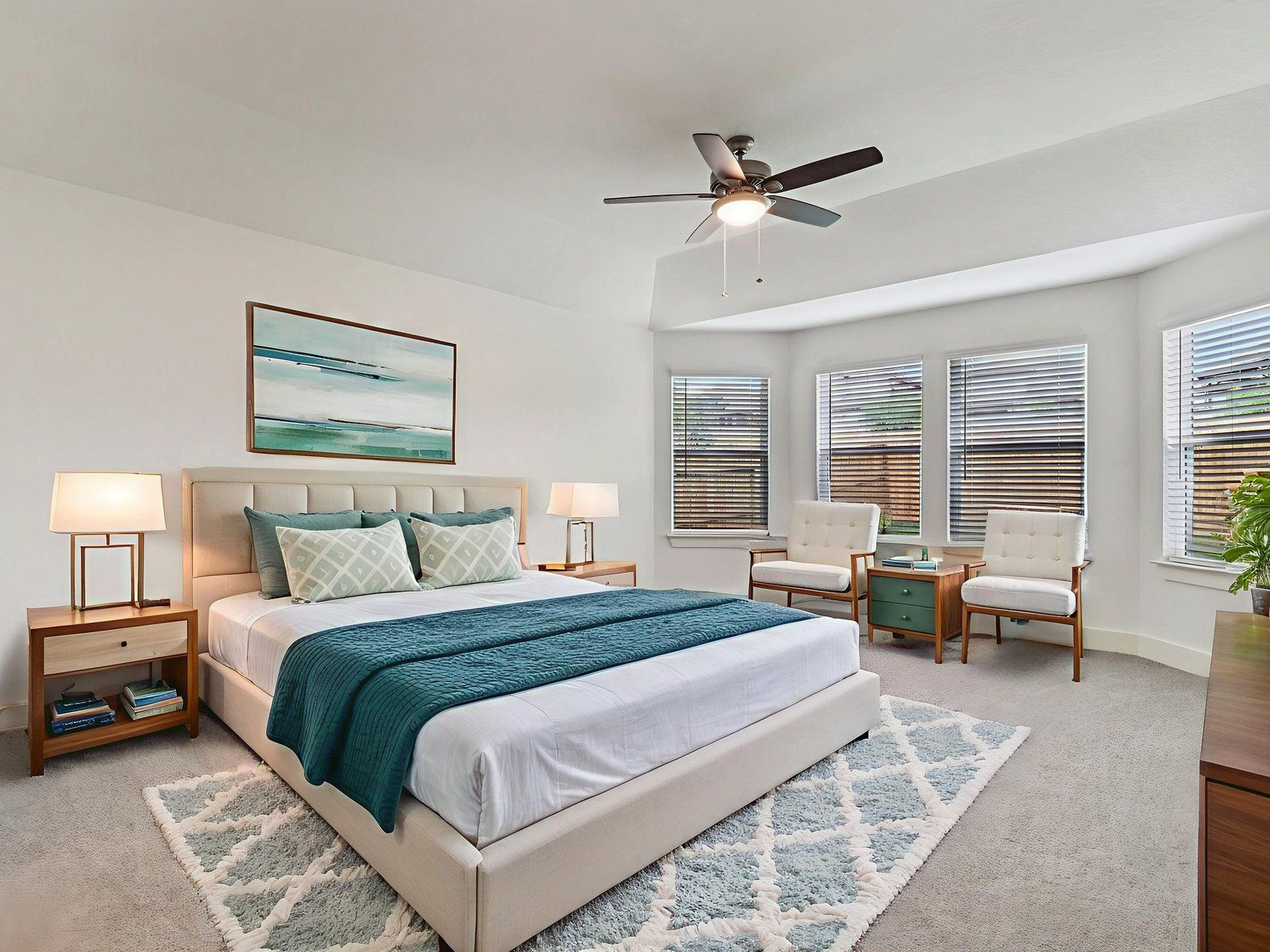 Virtually Staged Primary Suite