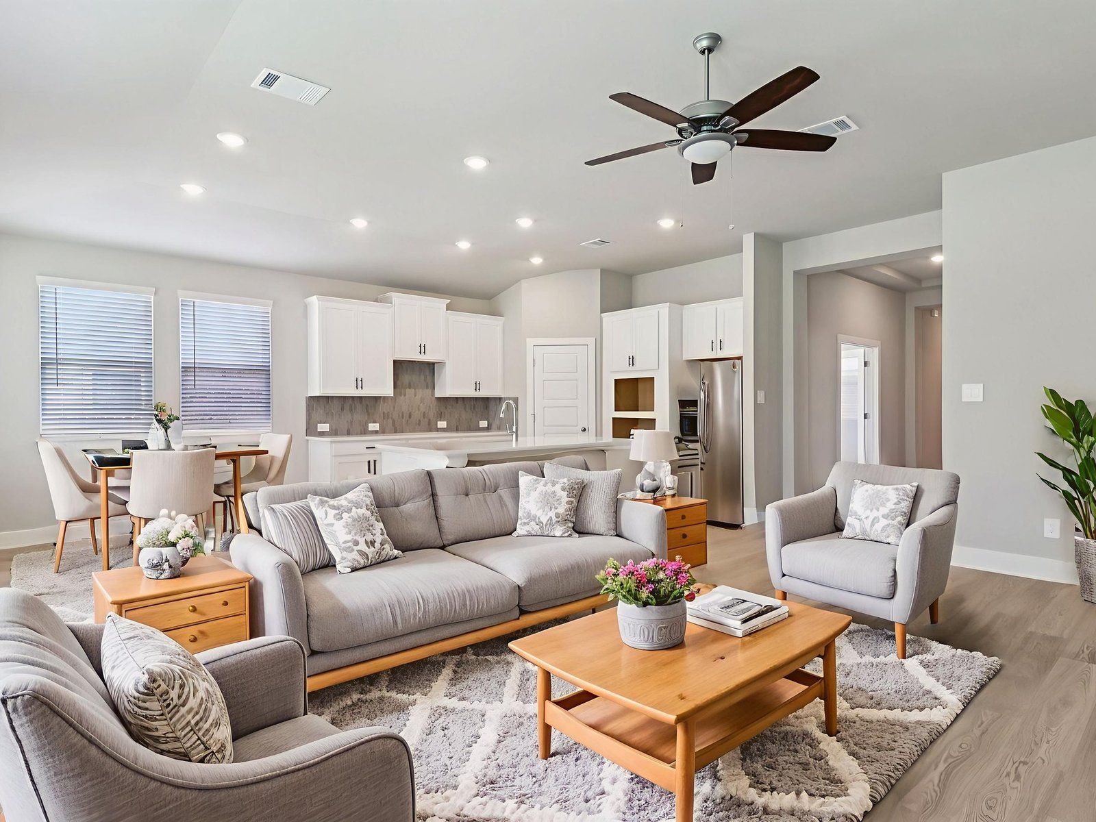Virtually Staged Living Room