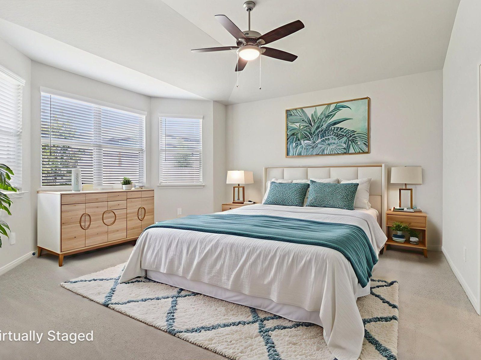 Virtually Staged Primary Suite