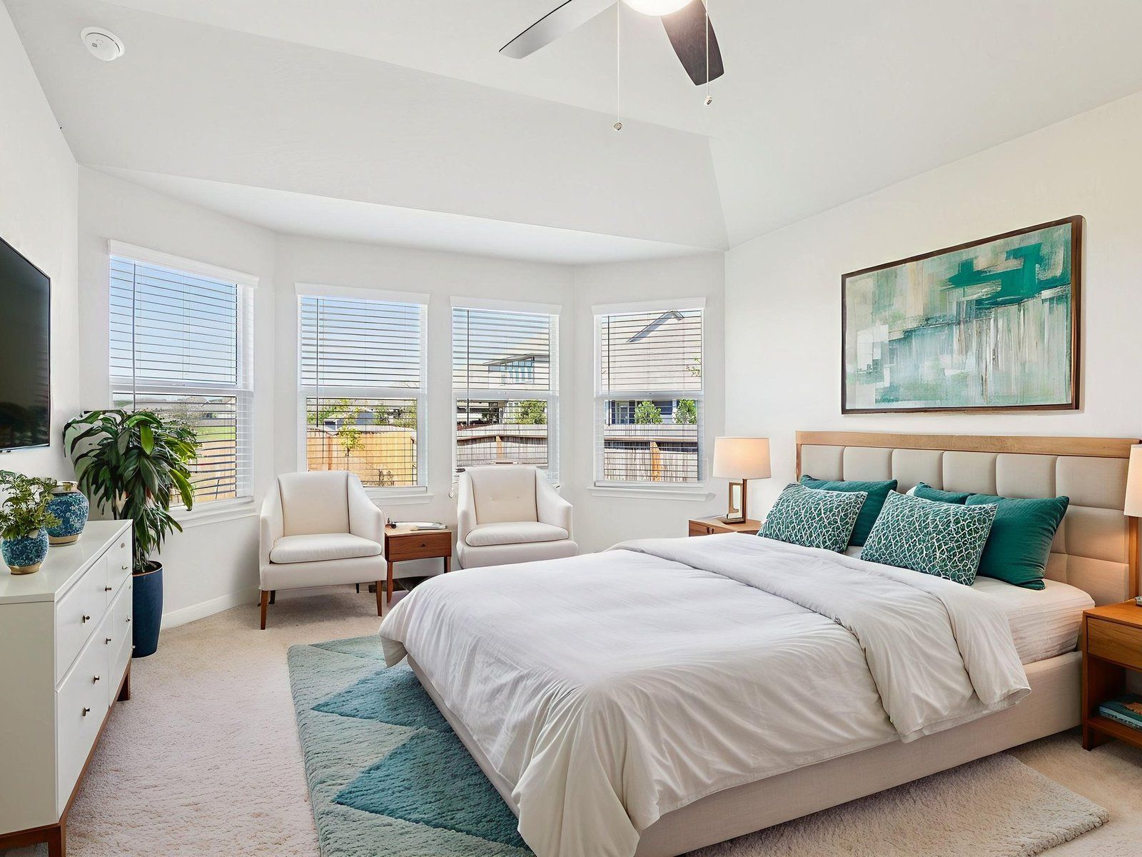 Virtually Staged Primary Suite