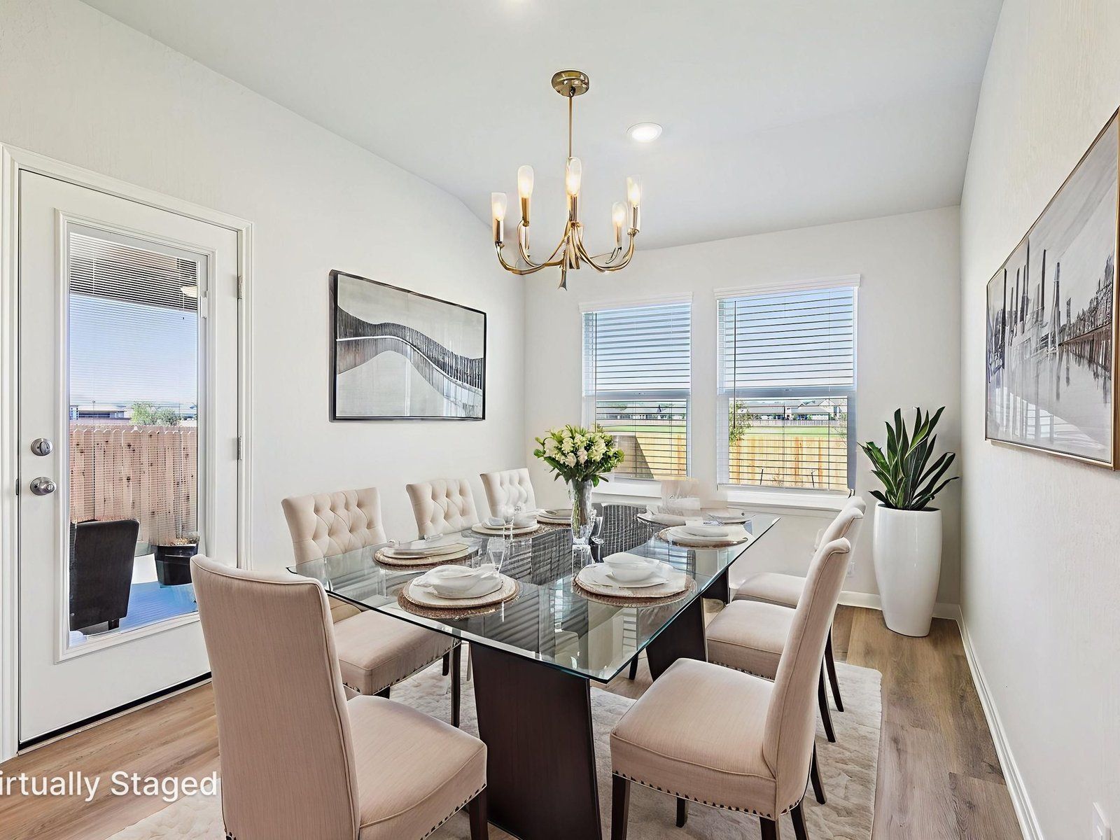 Virtually Staged Dining Room