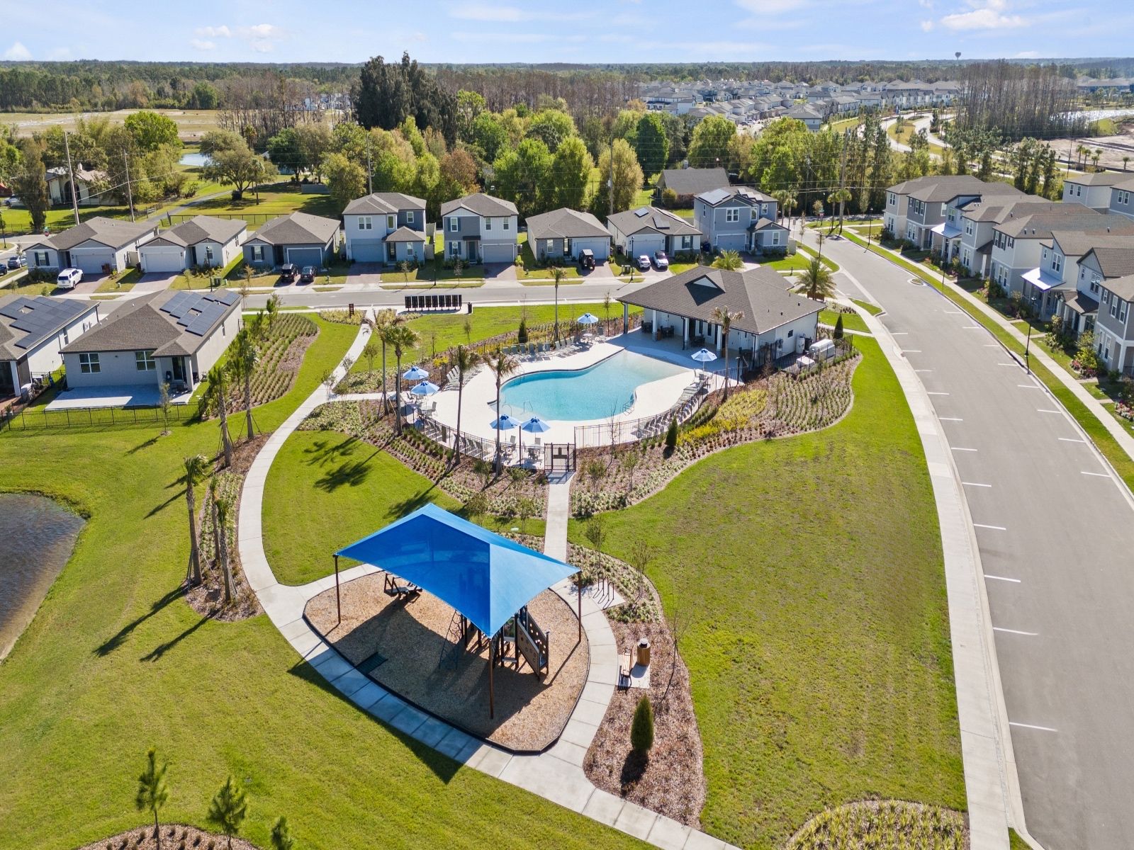 The amenity center at The Meadow at Crossprairie