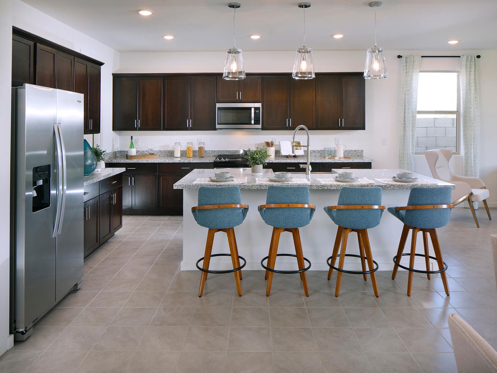 Kitchen in the Avery Floorplan at Paloma Creek in Phoenix, Arizona