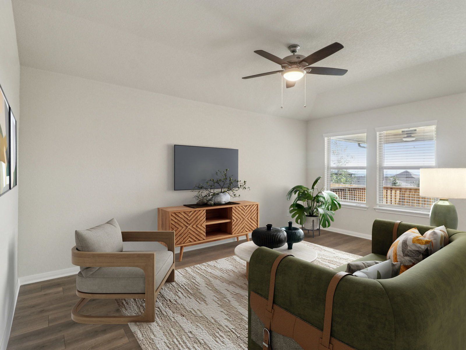 Virtually Staged Living Room