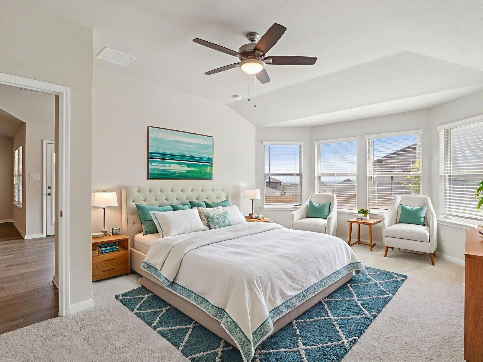 Virtually Staged Primary Suite