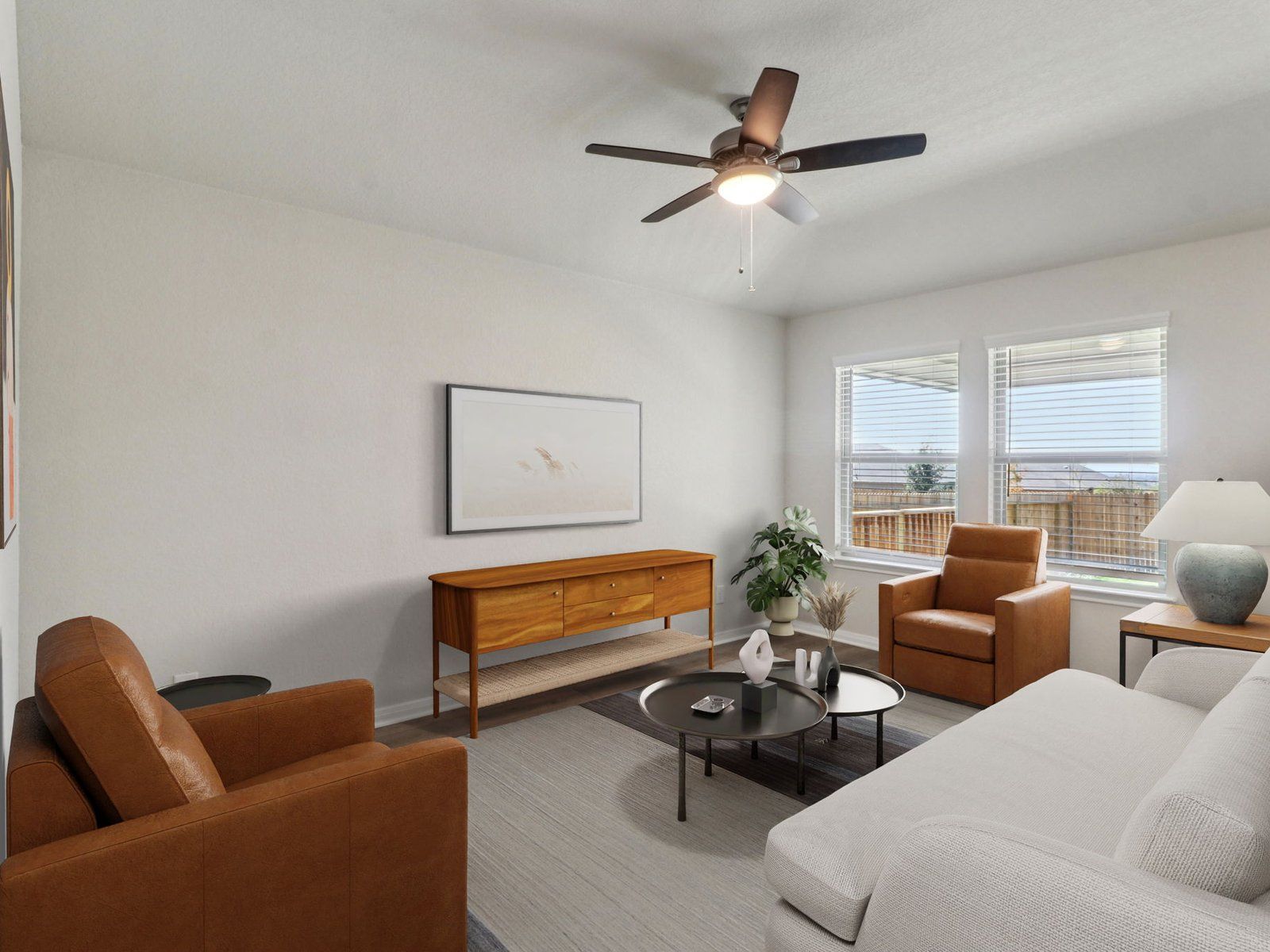 Virtually Staged Living Room
