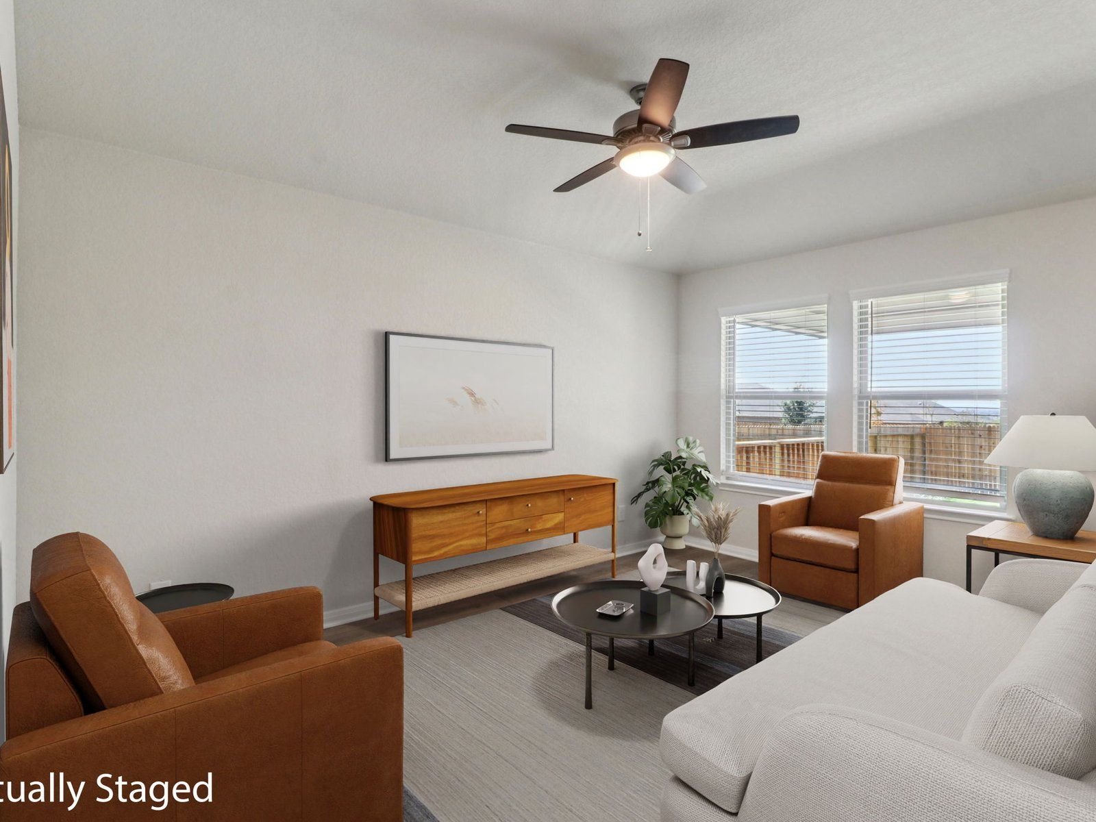 Virtually Staged Living Room