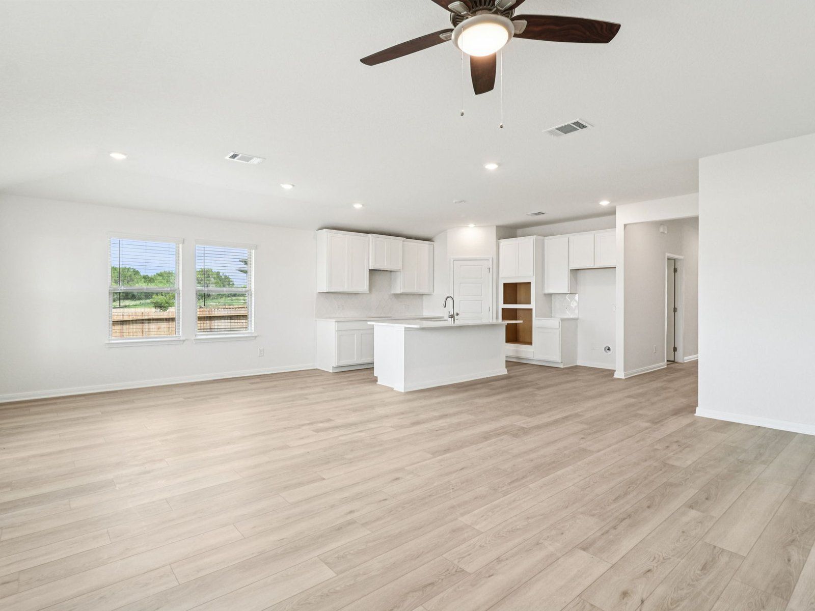 Living, Dining, and Kitchen
