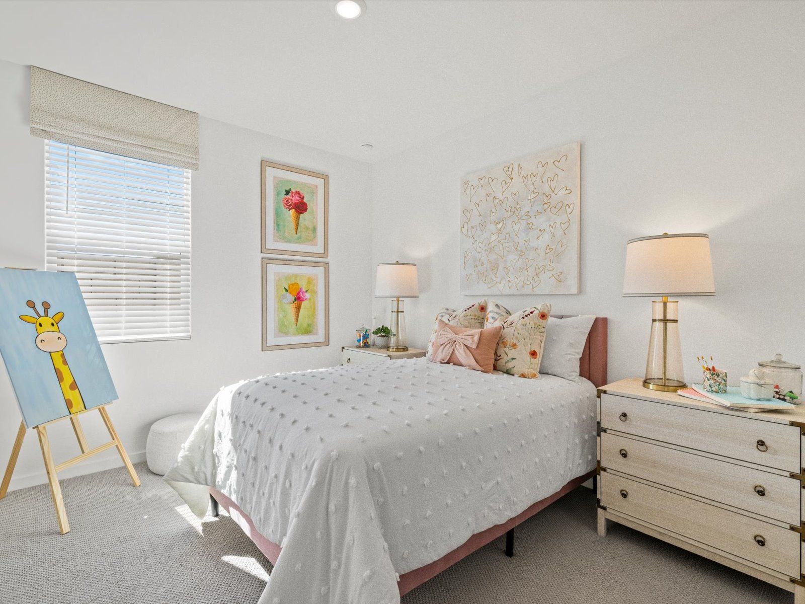 Secondary bedroom in the Arlo floorplan modeled at Teravalis