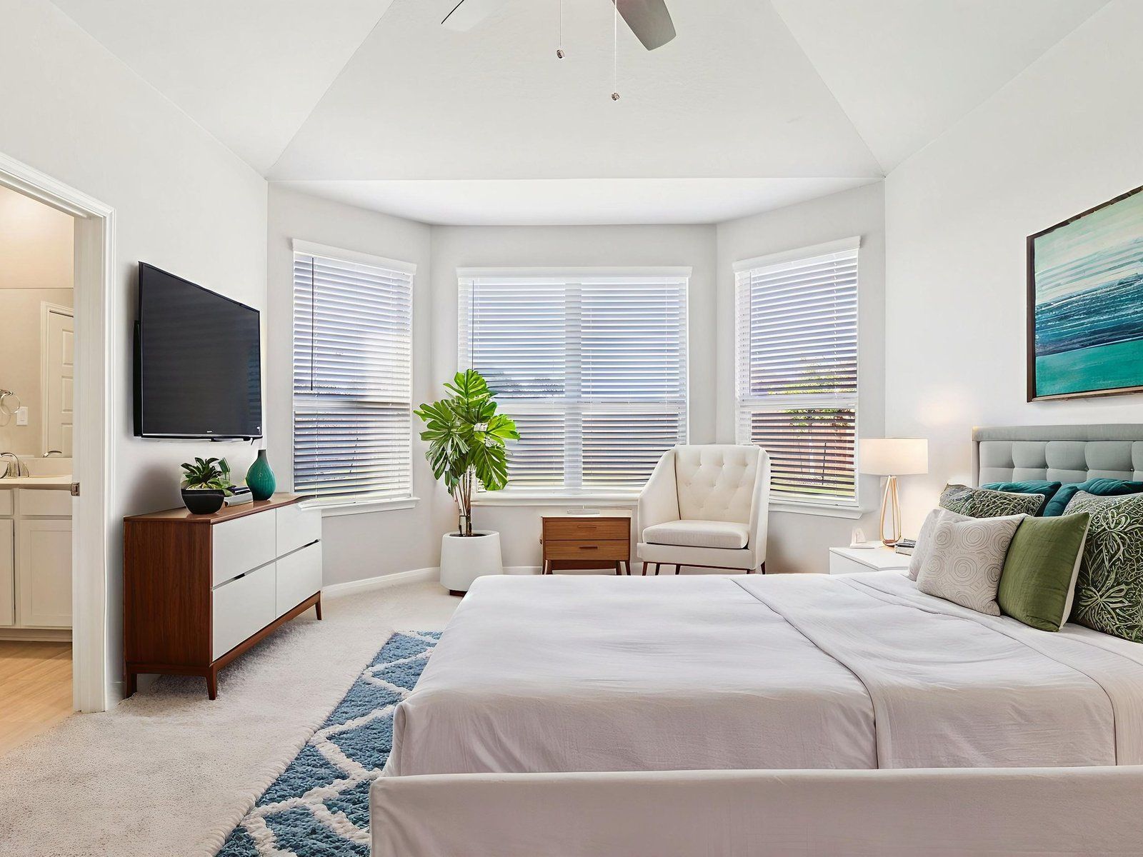 Virtually Staged Primary Suite