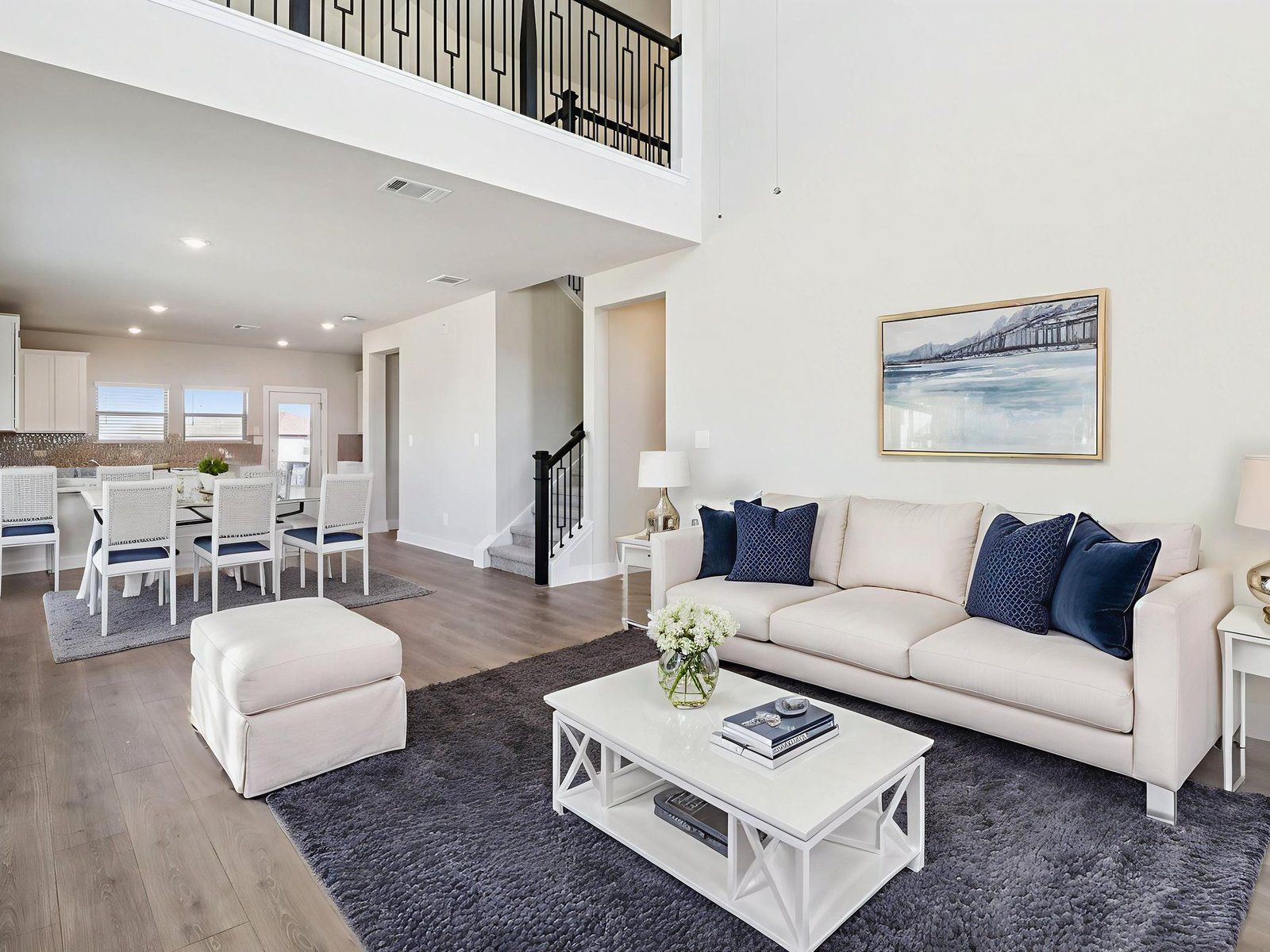 Living room staged