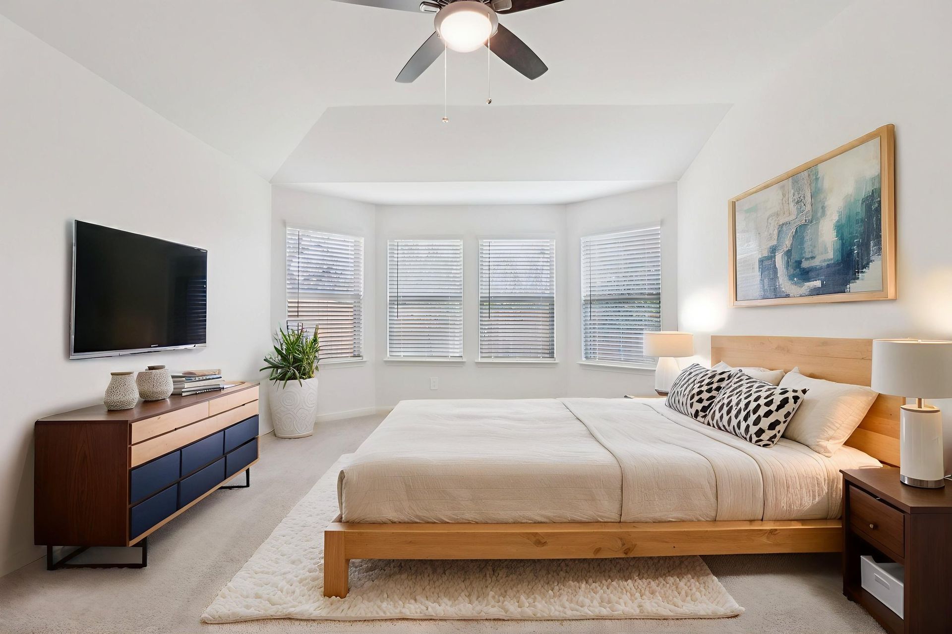 Virtually Staged Primary Suite