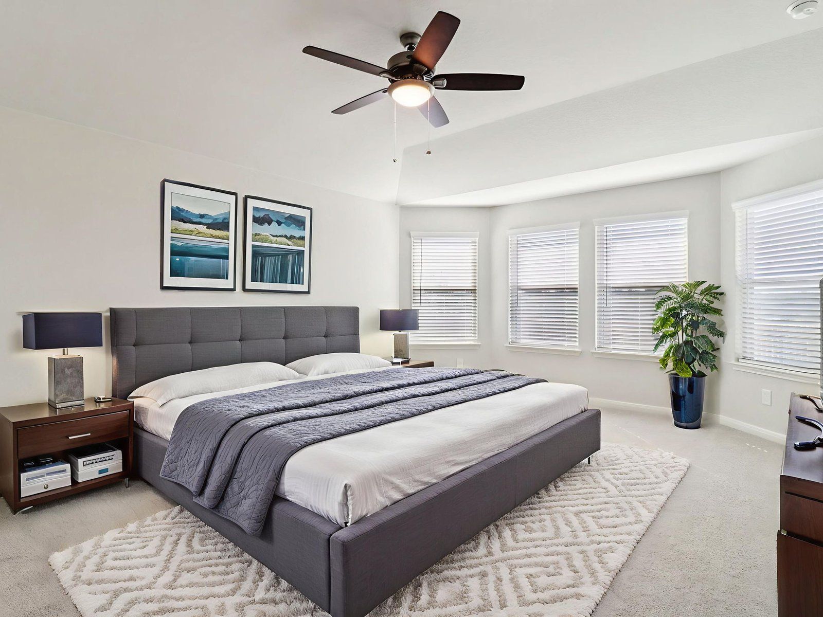 Virtually Staged Primary Suite