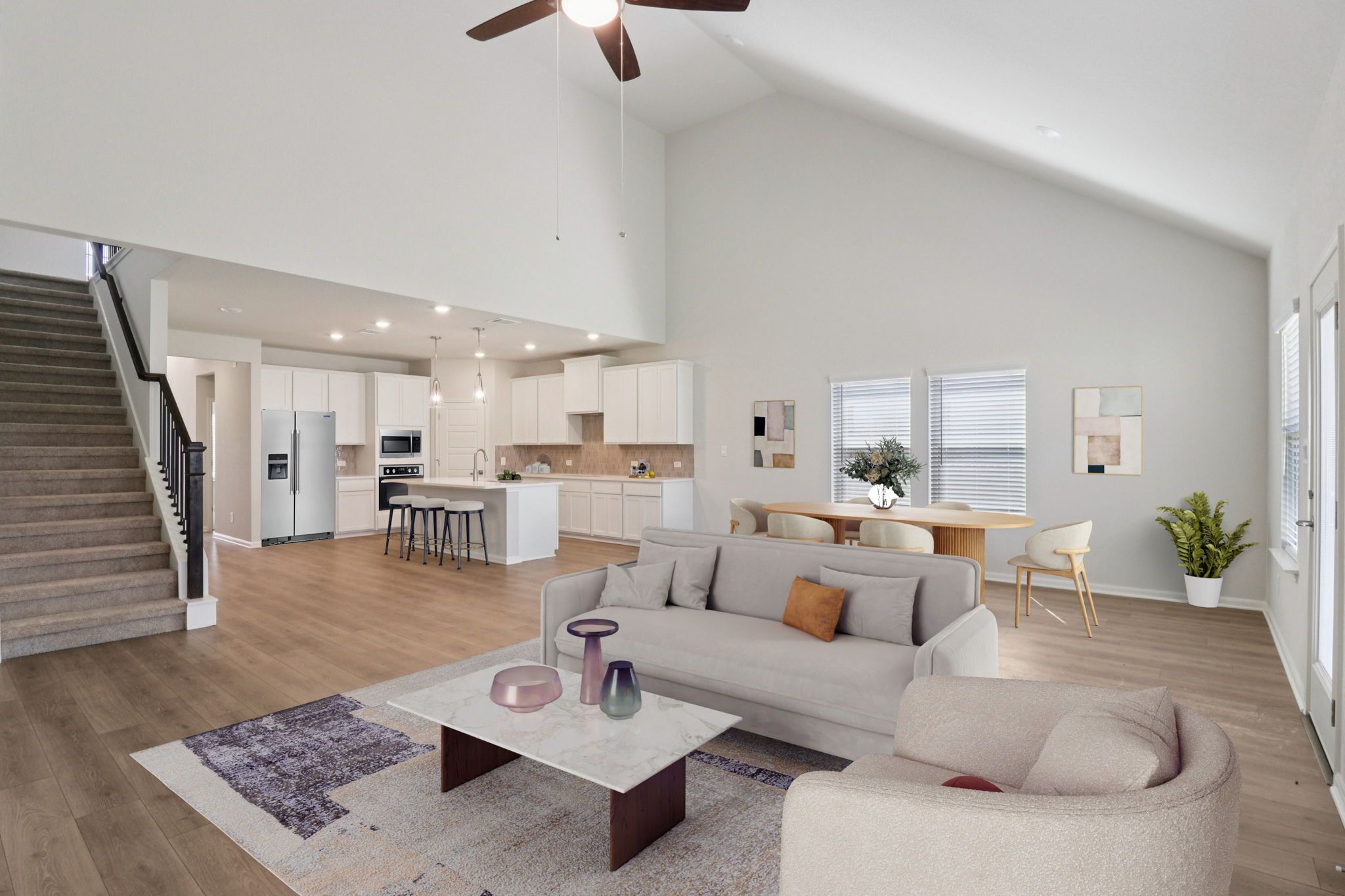 Virtually Staged Living Room