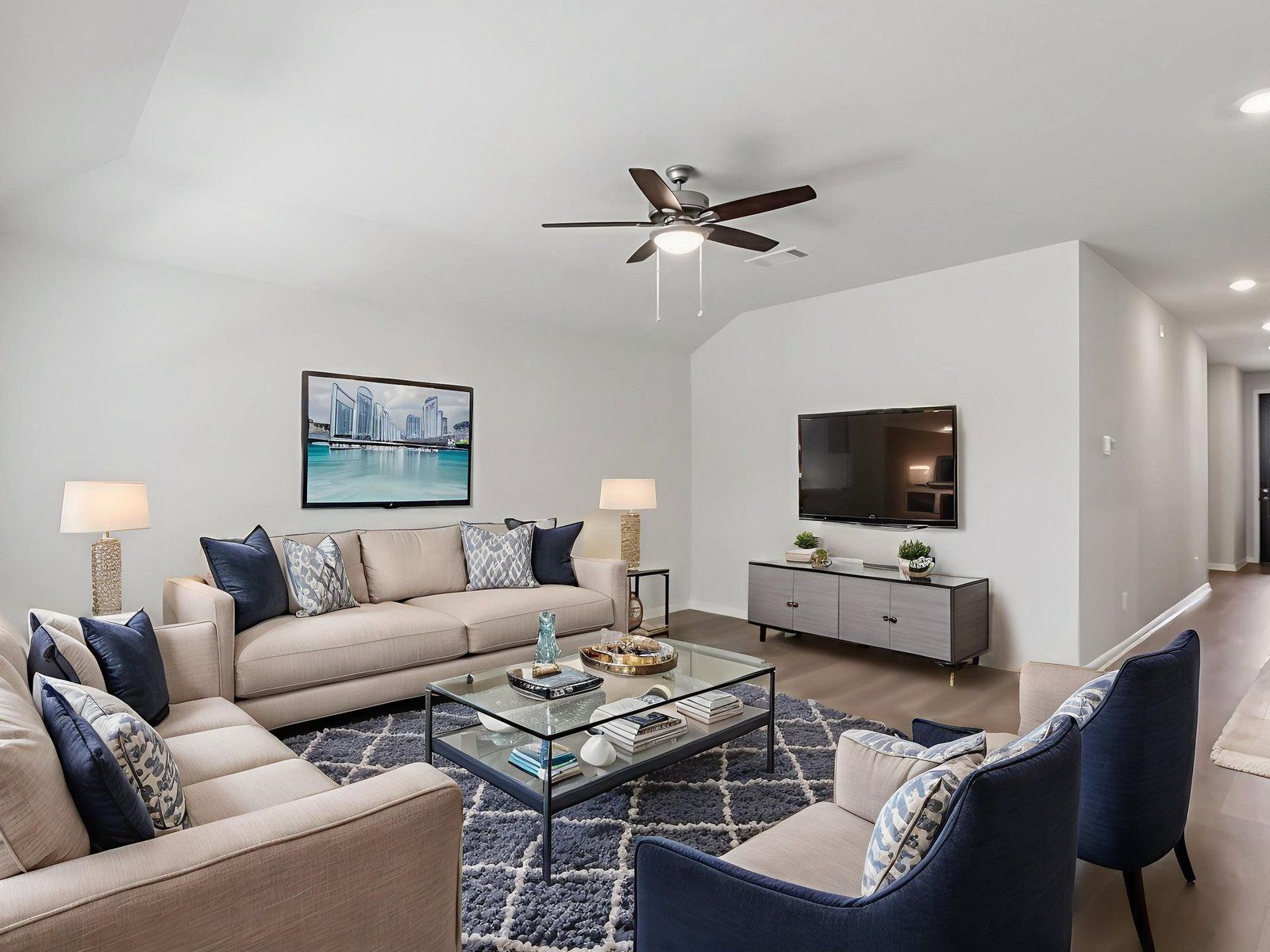 Virtually Staged Living Room