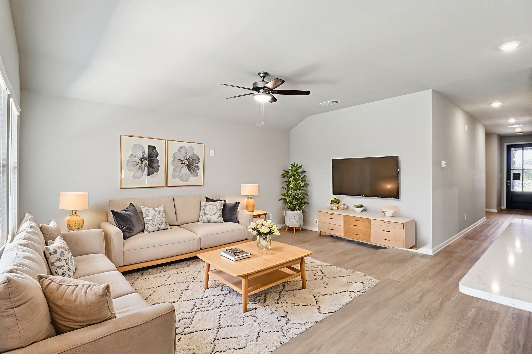 Virtually Staged Living Room