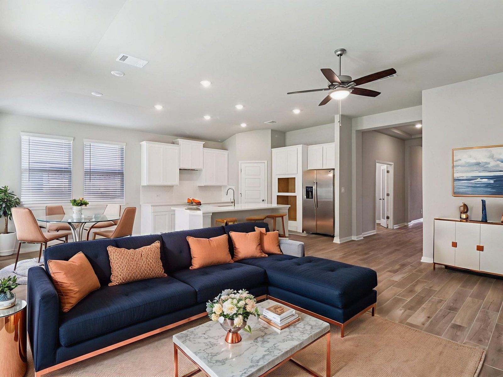 Virtually Staged Living Room
