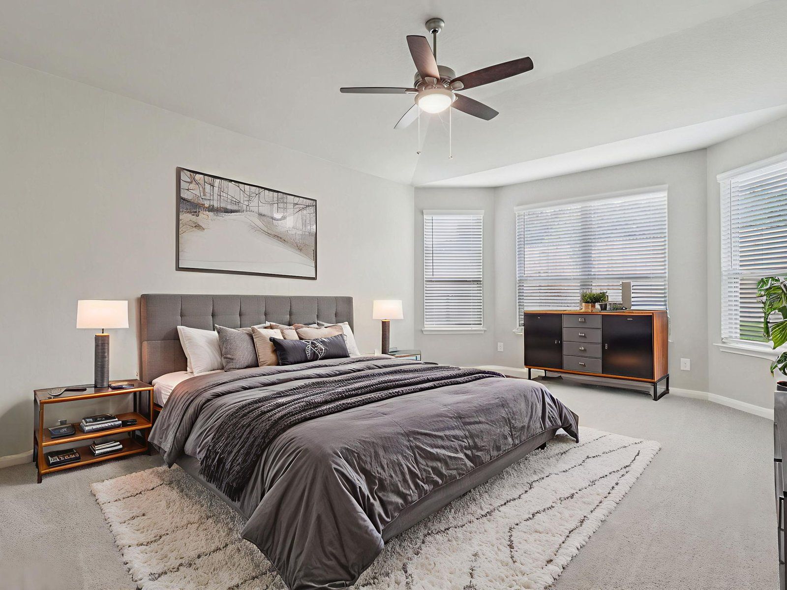 Virtually Staged Primary Suite