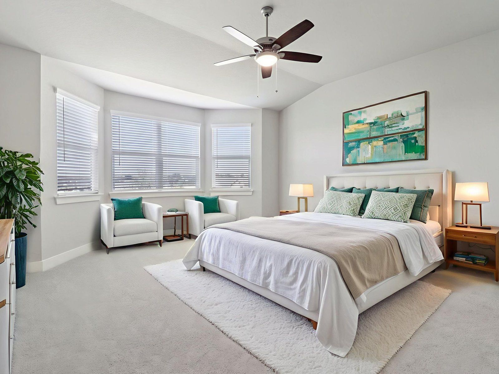 Virtually Staged Primary Suite