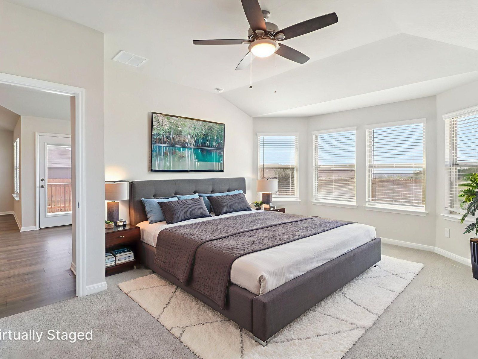 Virtually Staged Primary Suite
