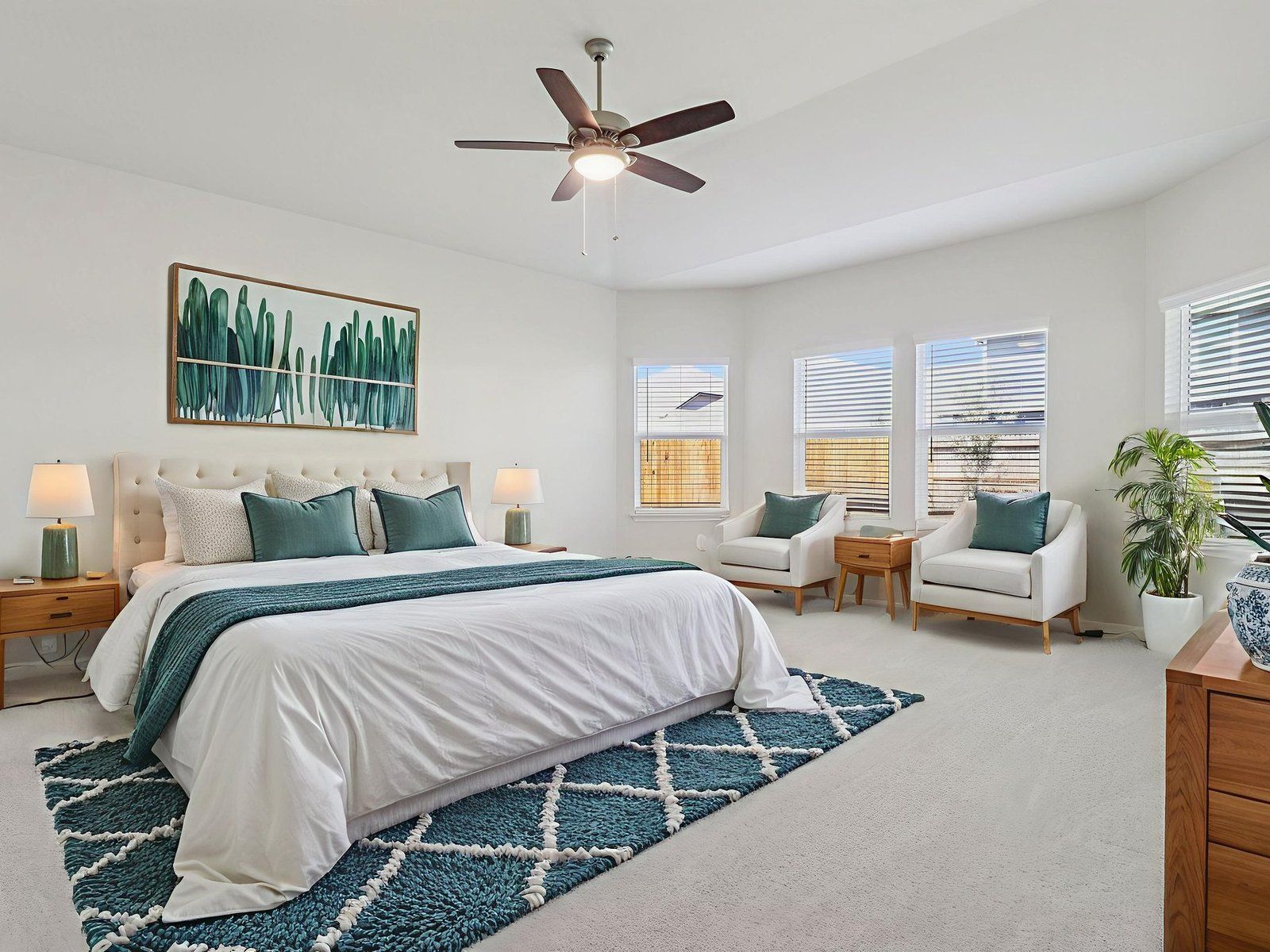 Virtually Staged Primary Suite