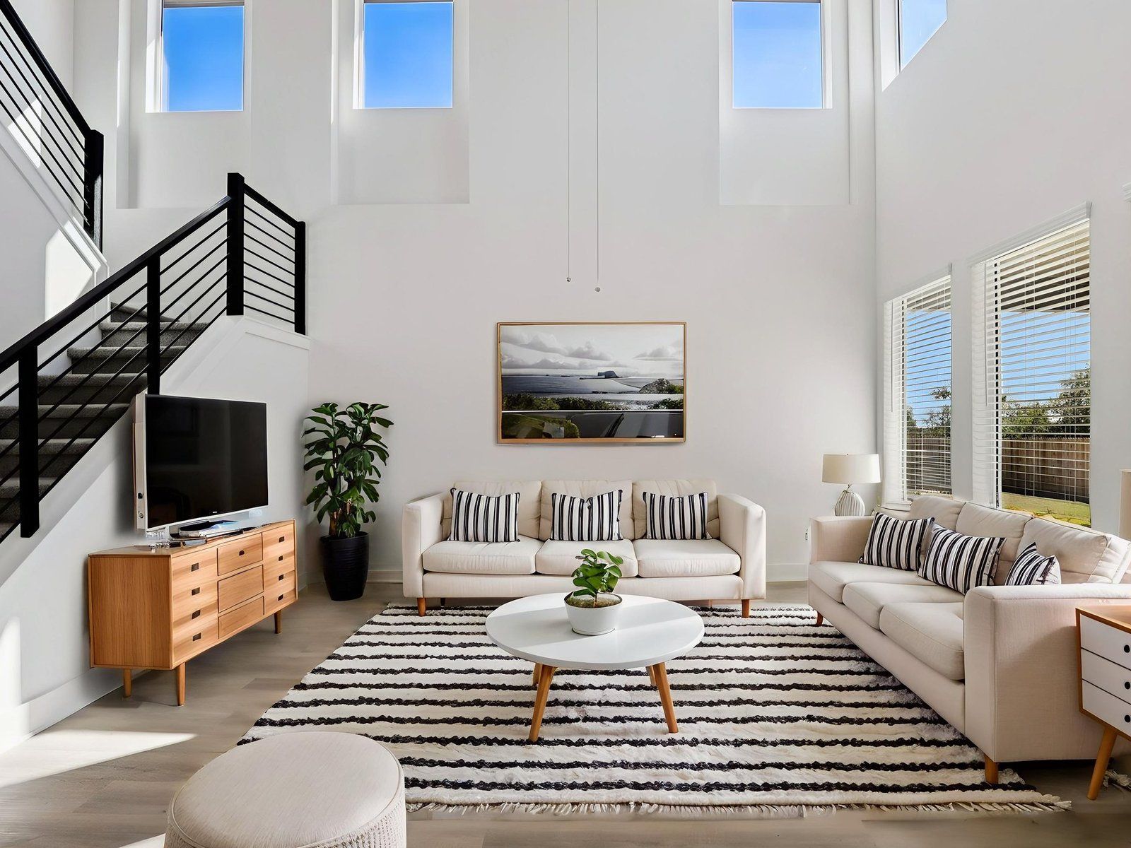Virtually Staged Living Room